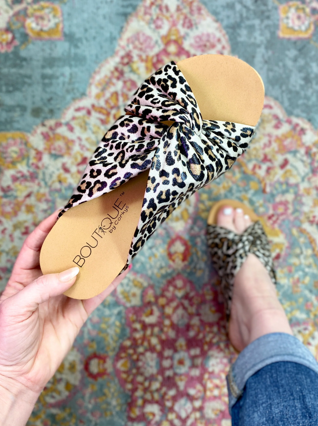 Cheerful Small Leopard Sandal by Corkys