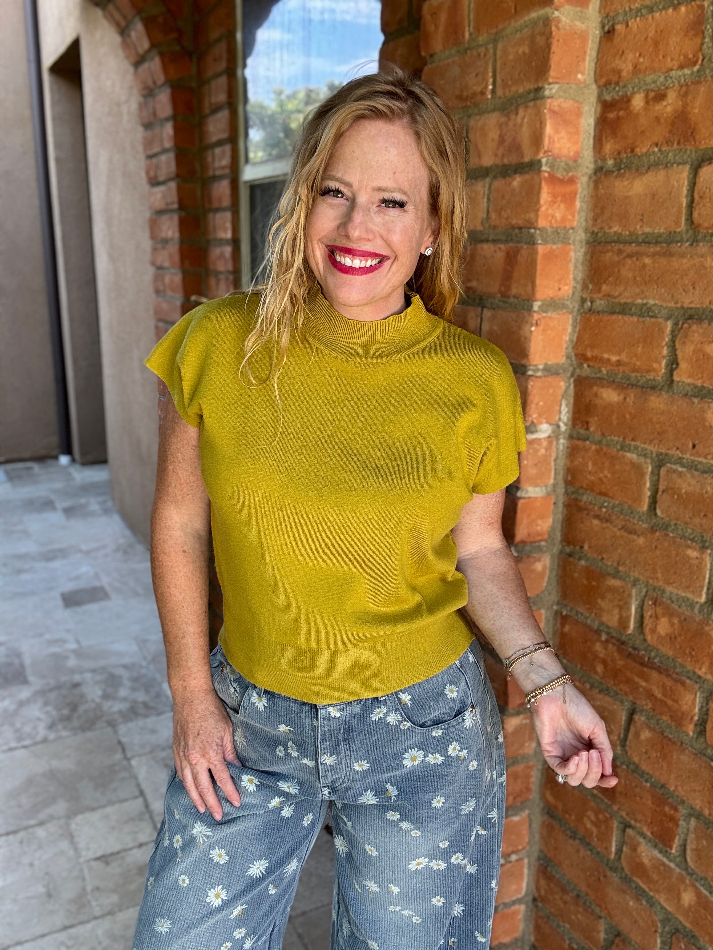Cap Sleeve High Neck Top by Sew In Love