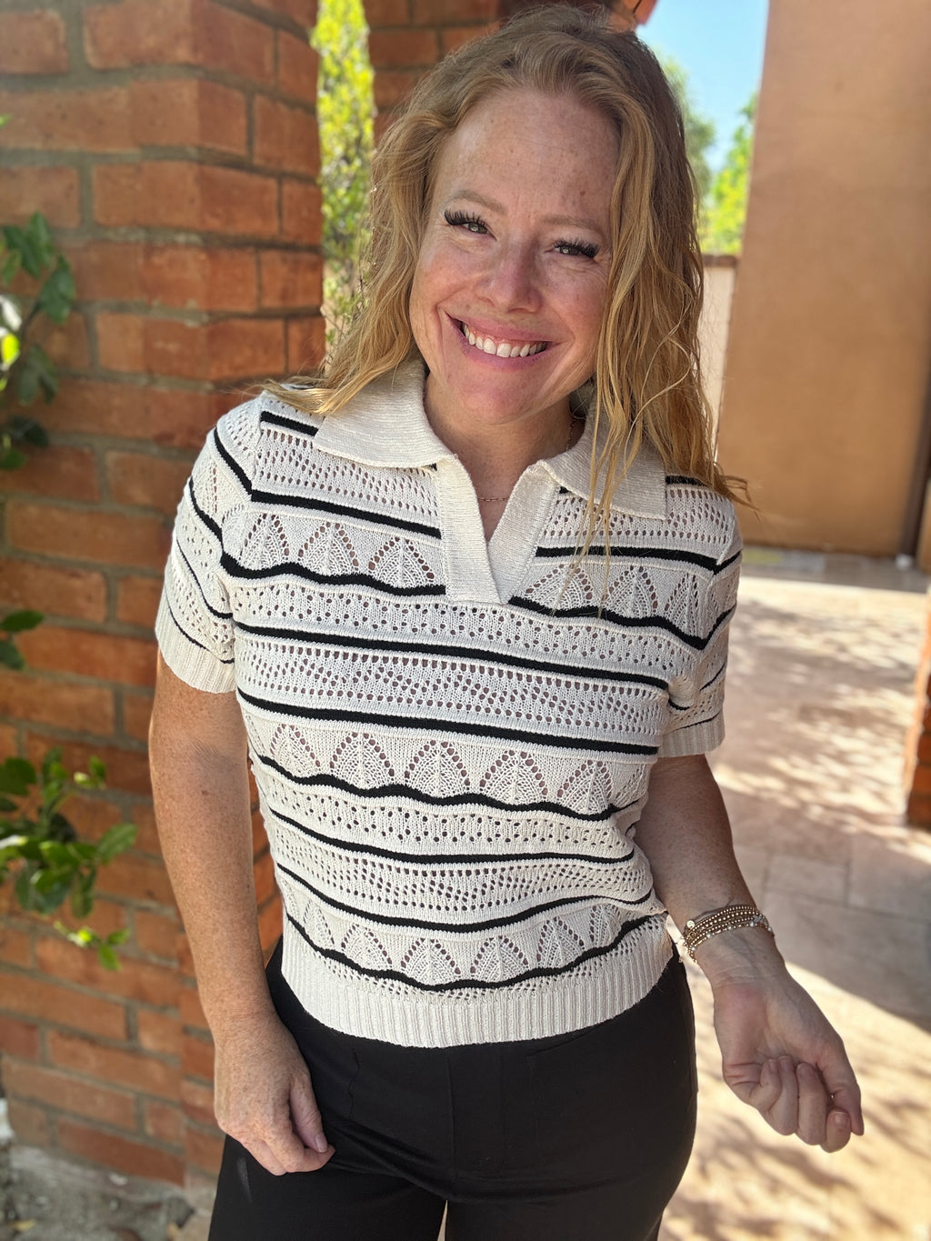 Collar Neck Knit Top by Sew In Love