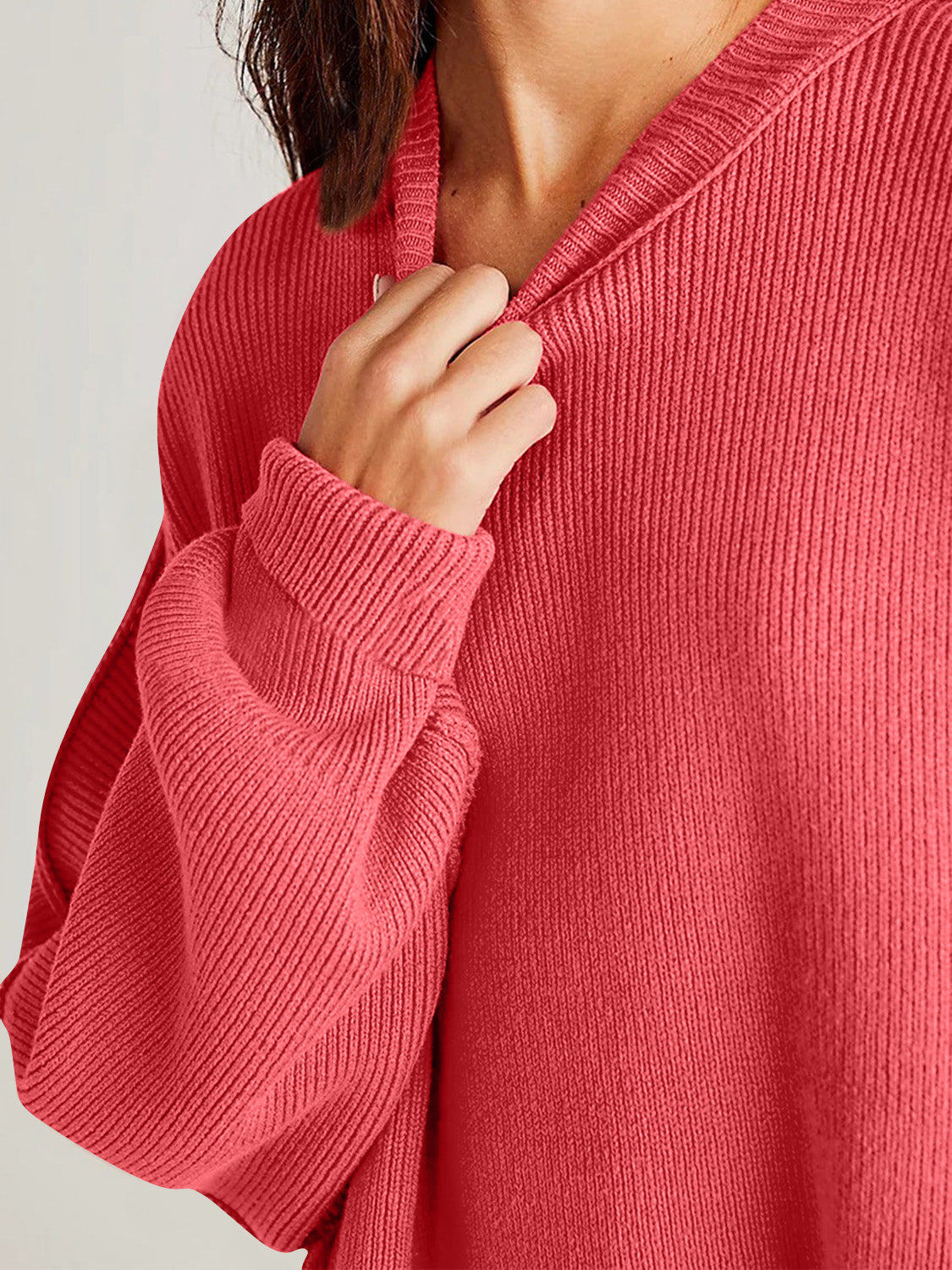 Camilla Side Slit Round Neck Long Sleeve Sweater *11 Colors*