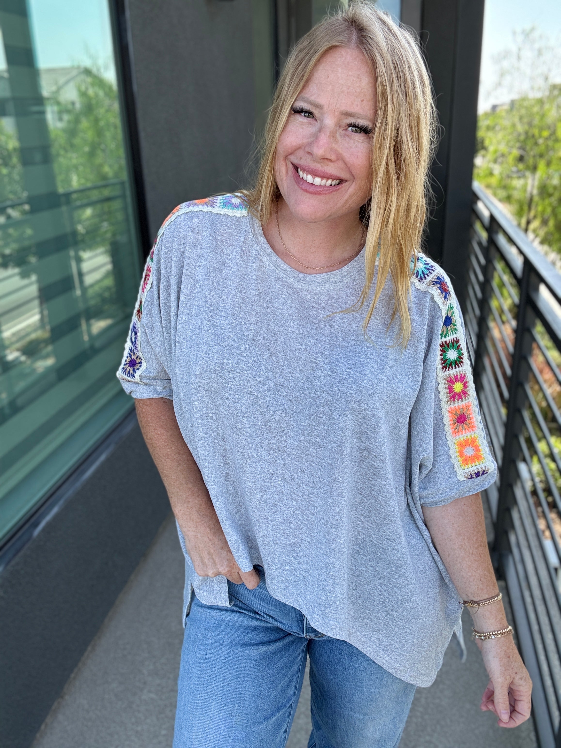 A Touch of Crochet Tunic Top by Davi & Dani
