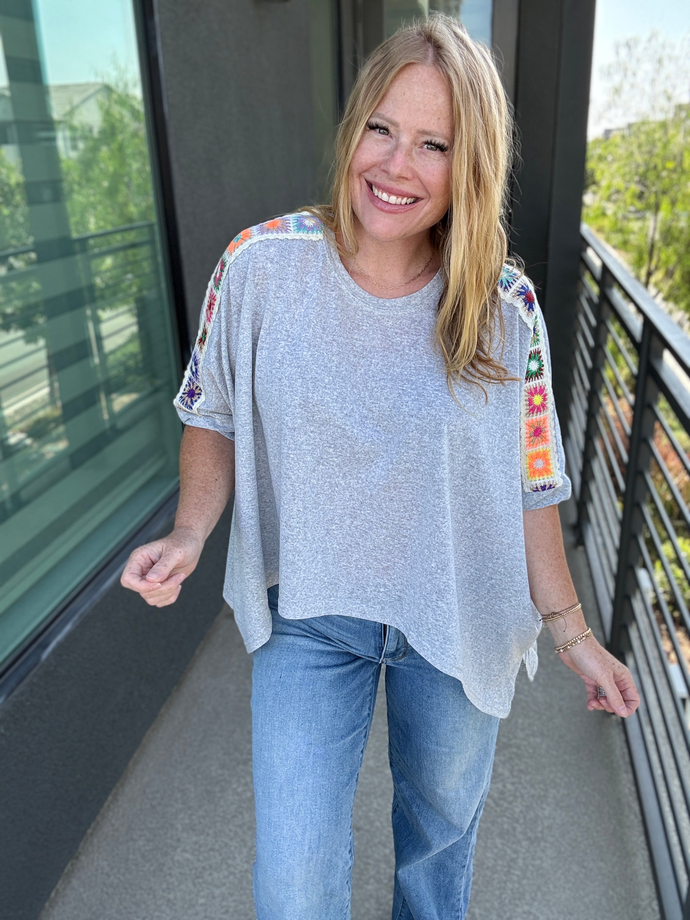 A Touch of Crochet Tunic Top by Davi & Dani