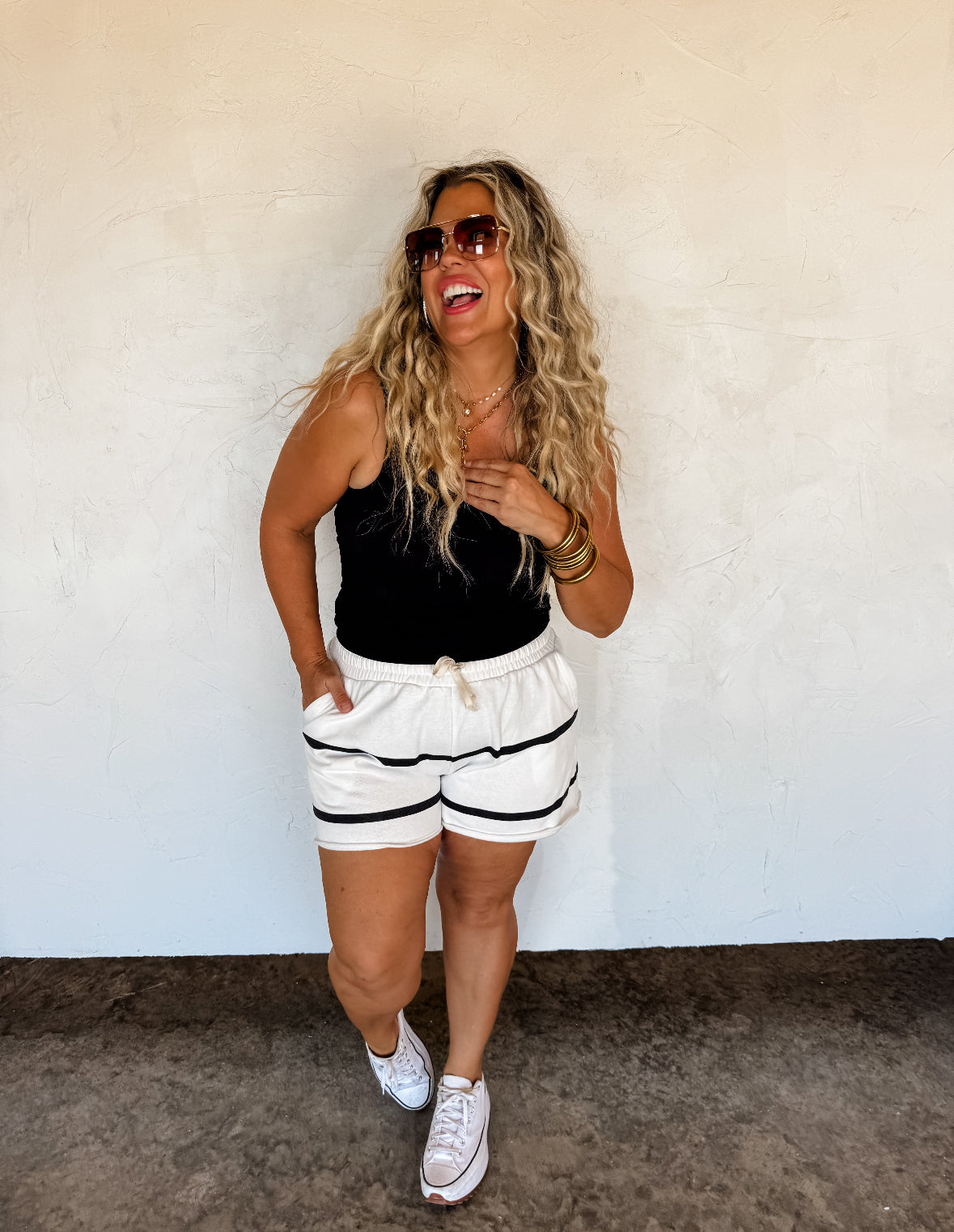 McKinley Stripe Lounge Short by Blakely