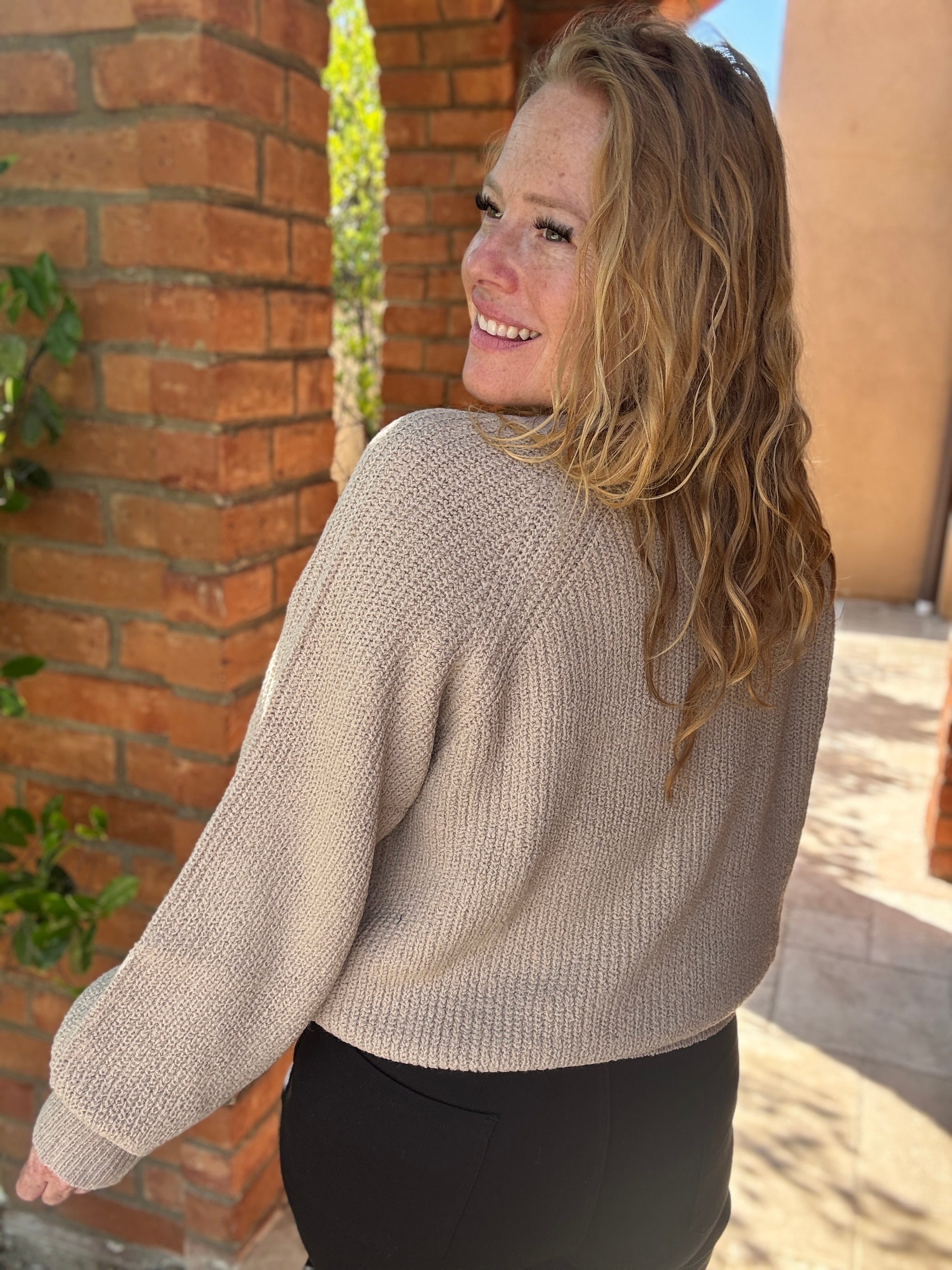 Boat Neck long sleeve solid knit sweater by White Birch