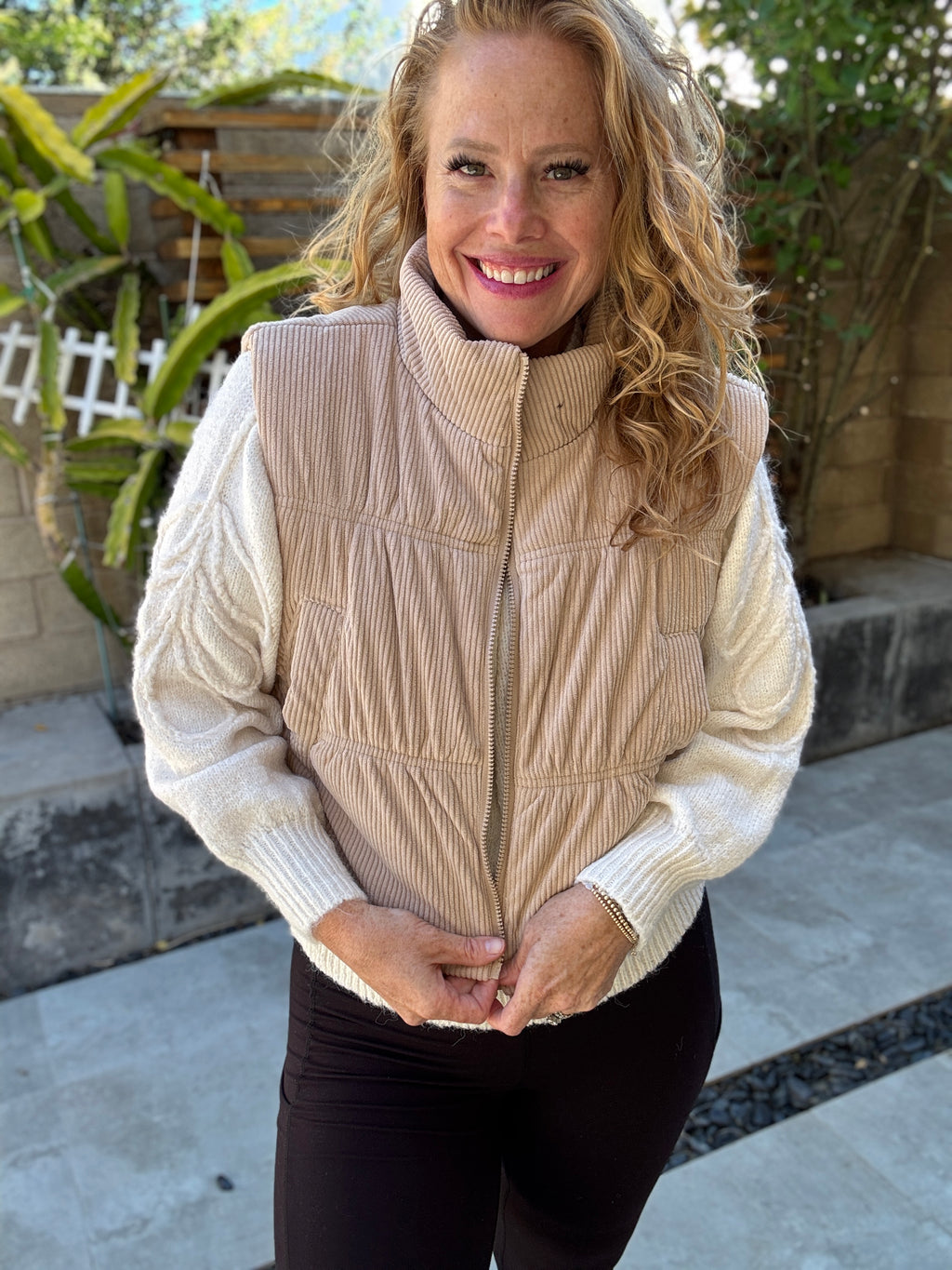 Curduroy Cutie Zip Vest