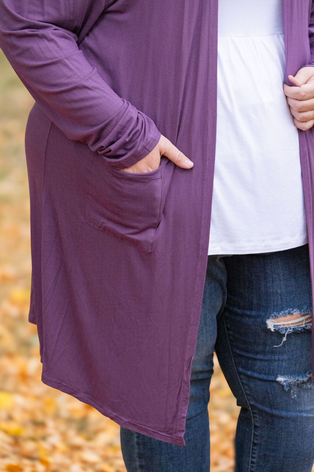 IN STOCK Classic Cardigan - Purple FINAL SALE