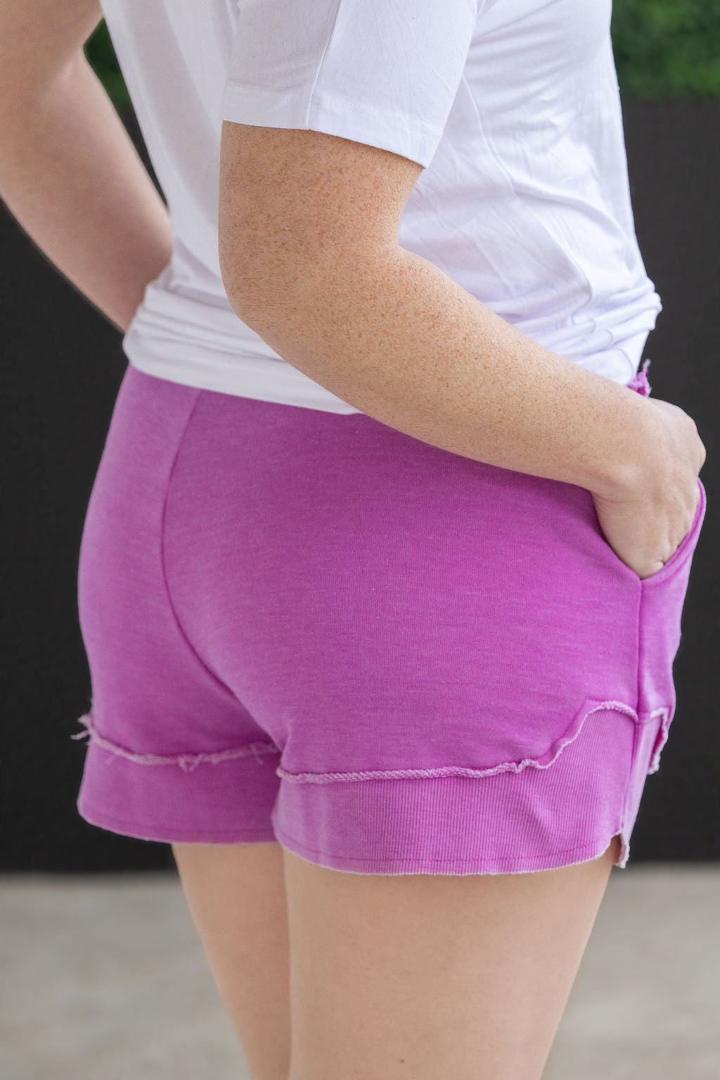 IN STOCK French Terry Stevie Shorts - Vivid Orchid FINAL SALE