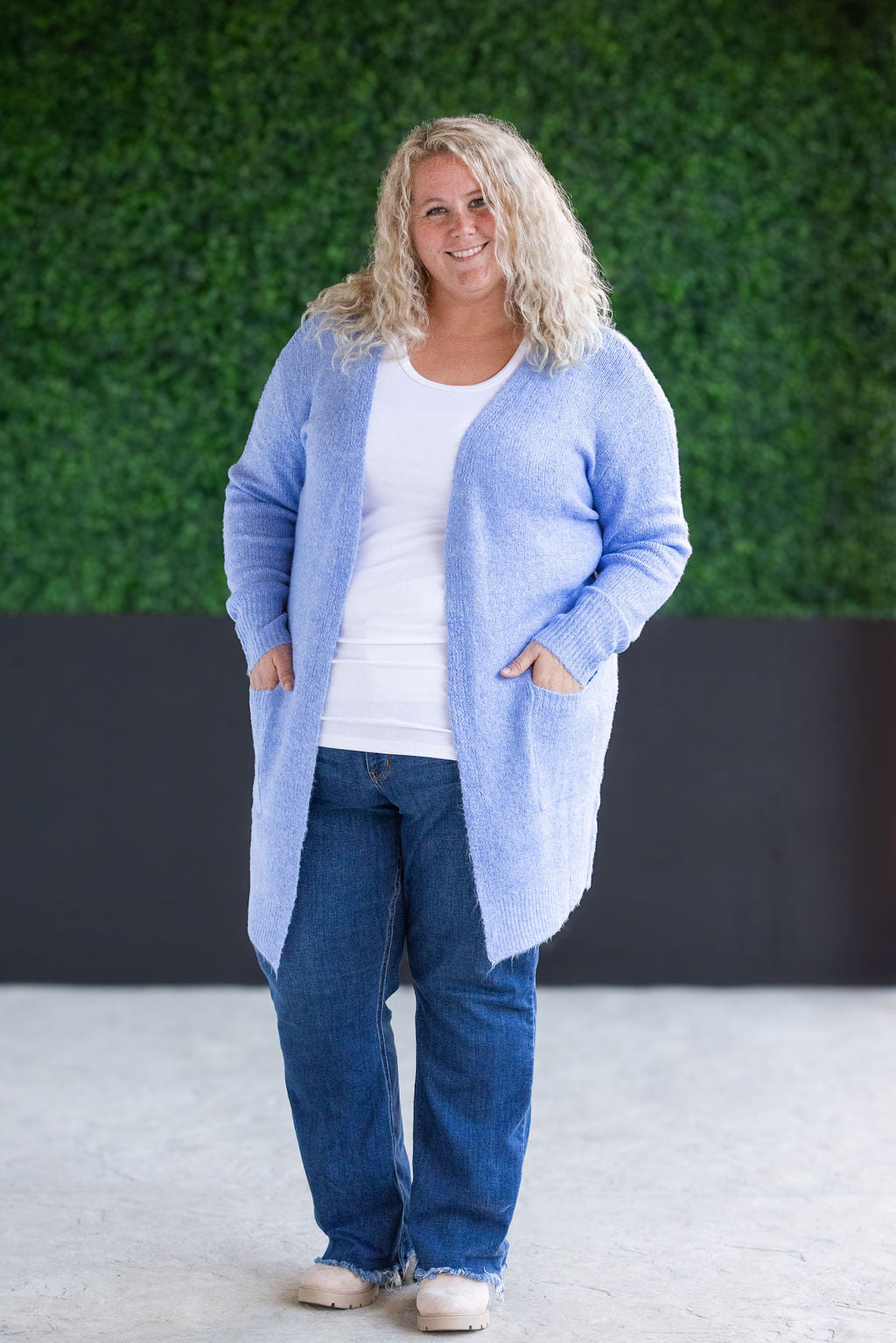 IN STOCK Madison Cozy Cardigan - Blue