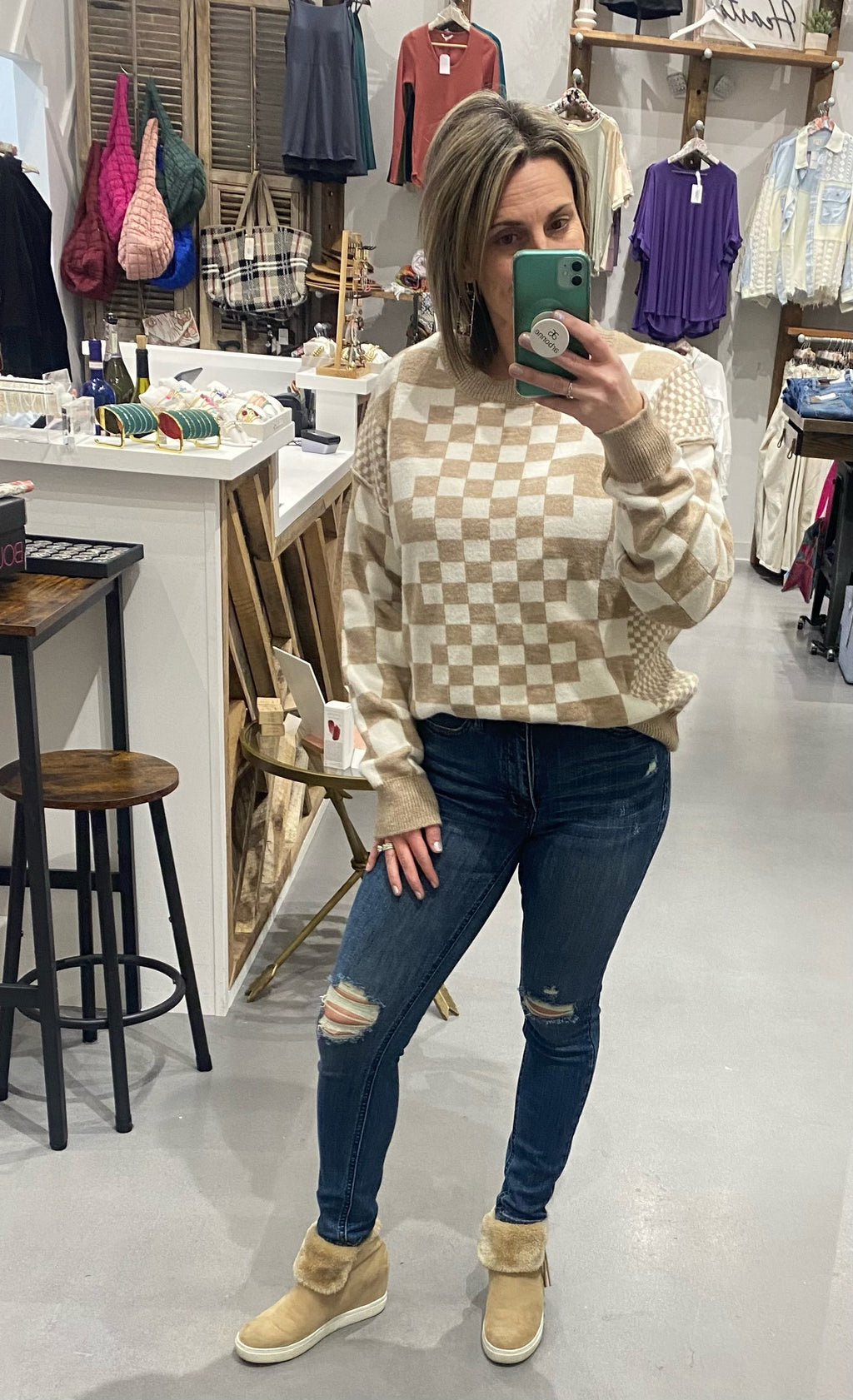 Charlie Tummy Control Distressed Skinny Jeans