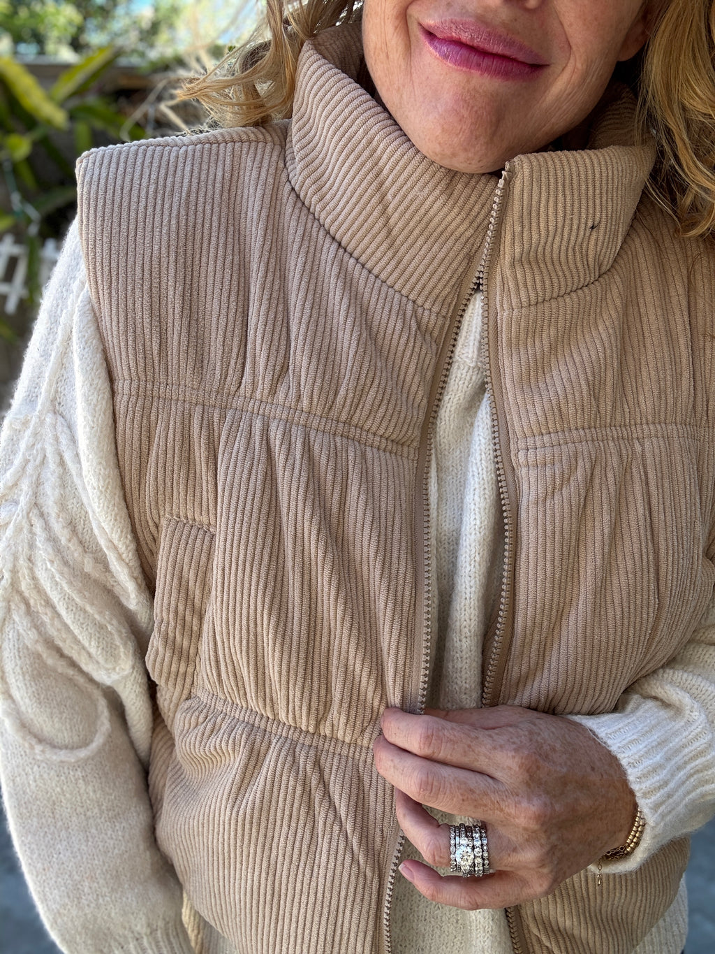 Curduroy Cutie Zip Vest