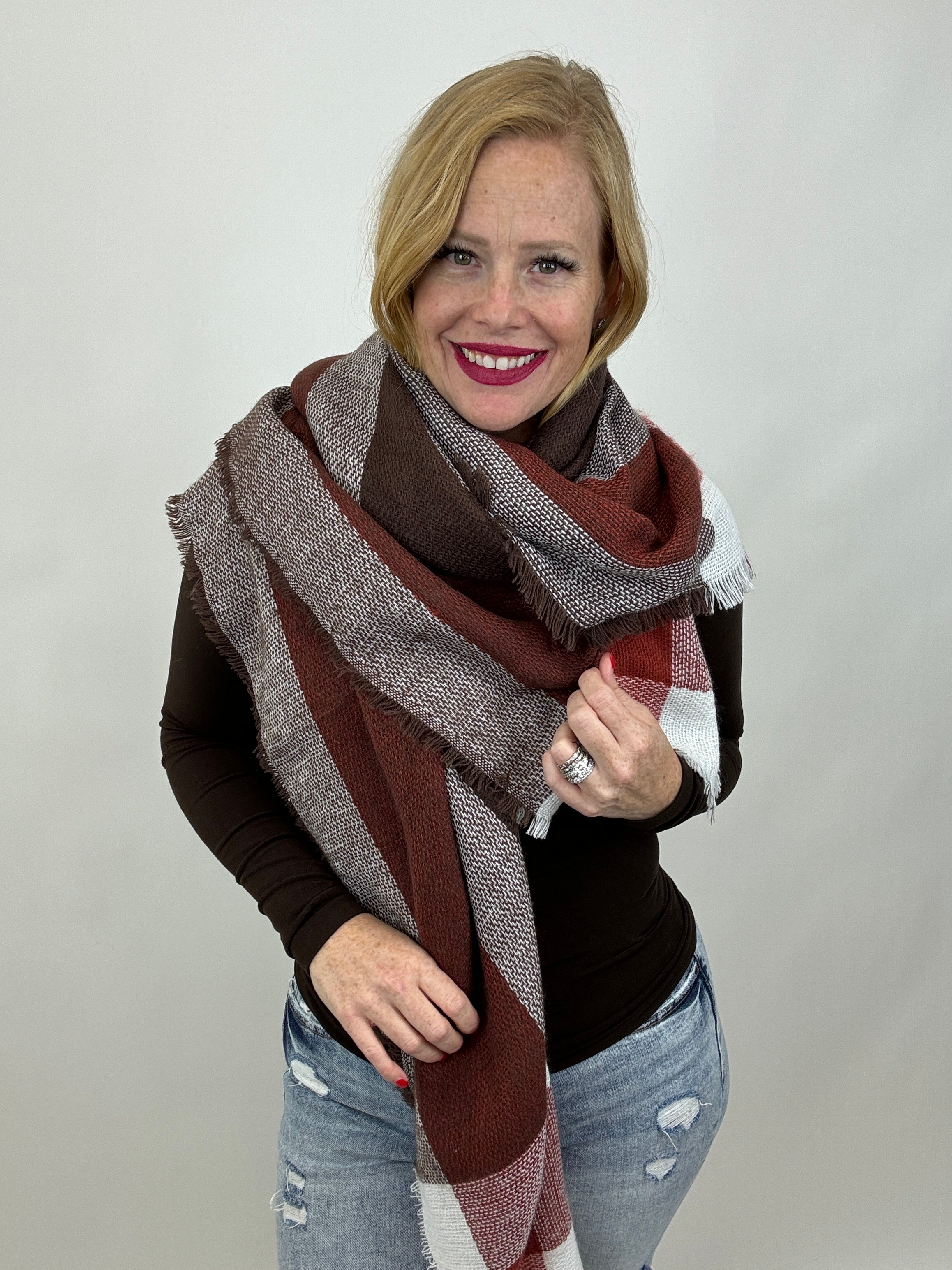 Cozy Knit Blanket Scarf