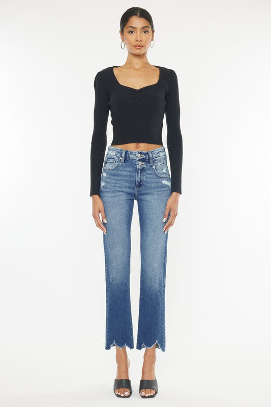 High Rise Slim Straight