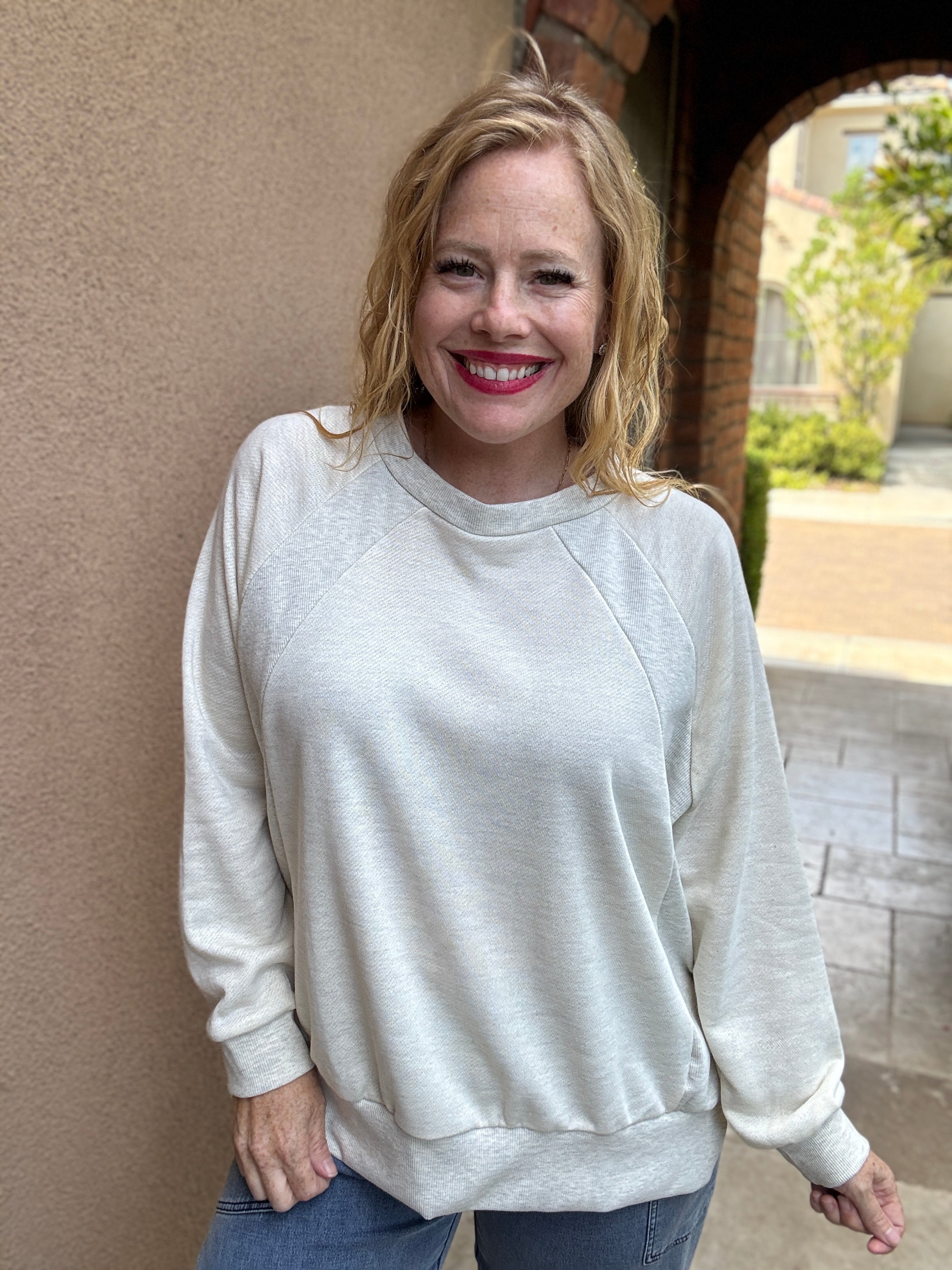 Long Sleeve French Terry Top by Sew In Love