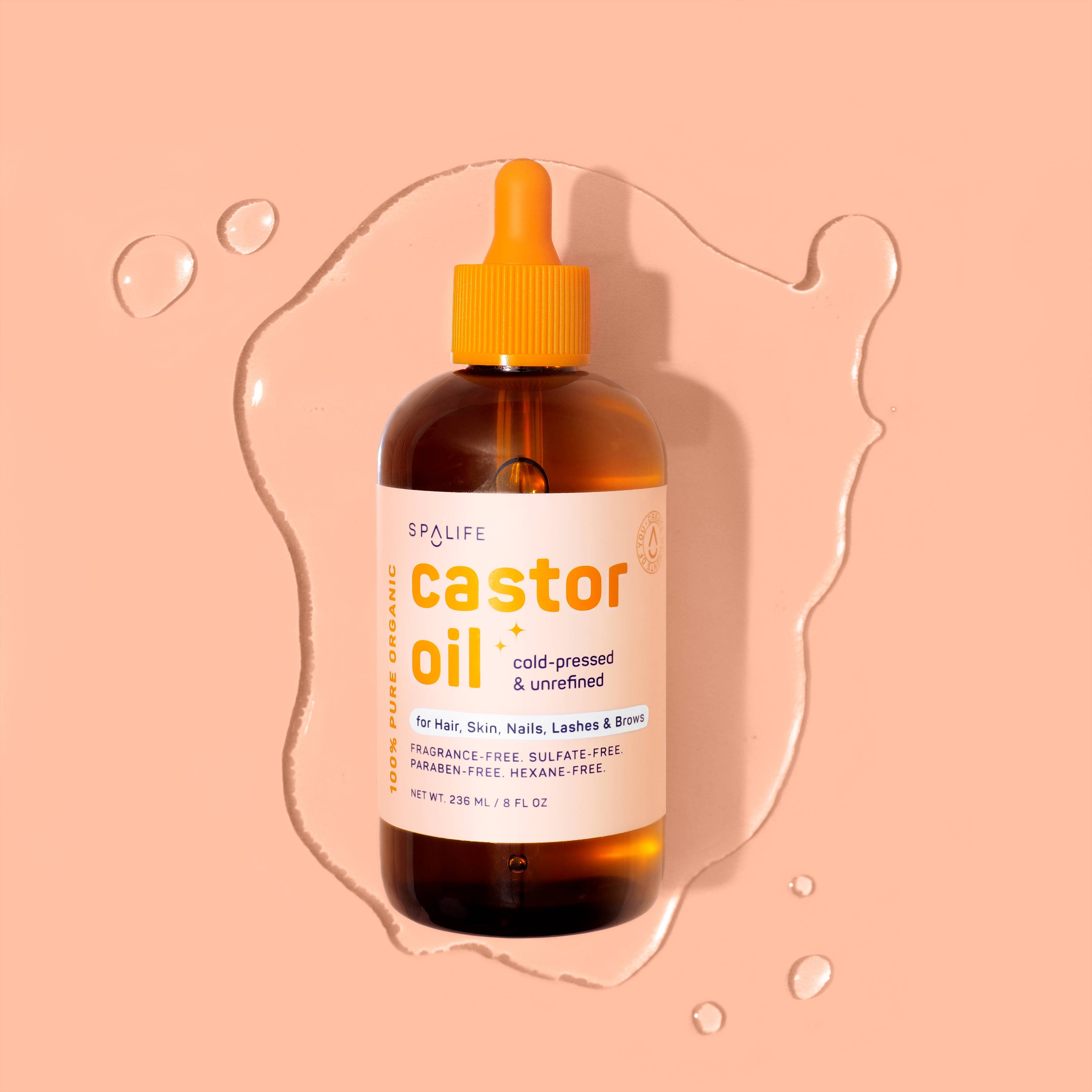 Castor Oil 100% Pure - For Hair, Skin, Nails, Lashes & Brows