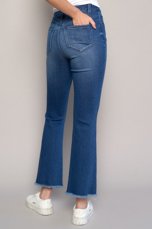 HIGH RISE CROP BOOT JEANS