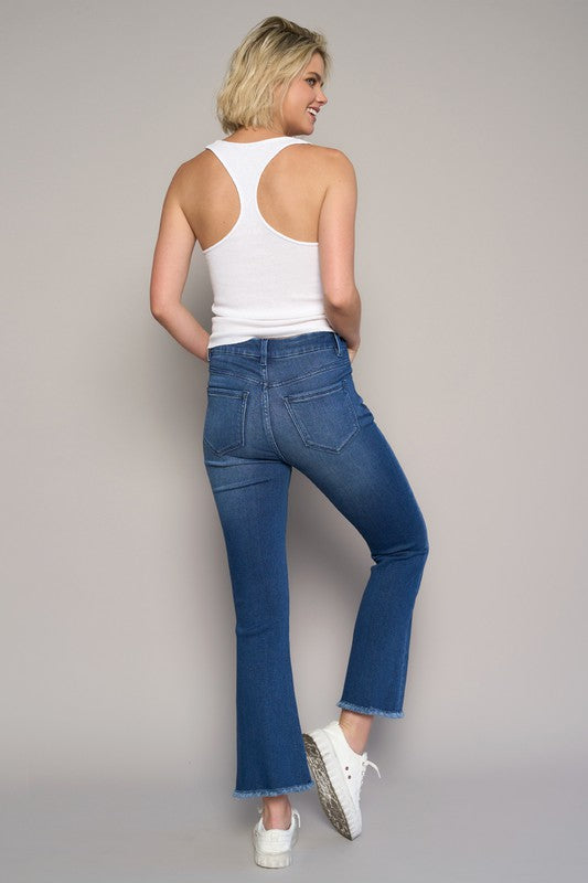 HIGH RISE CROP BOOT JEANS