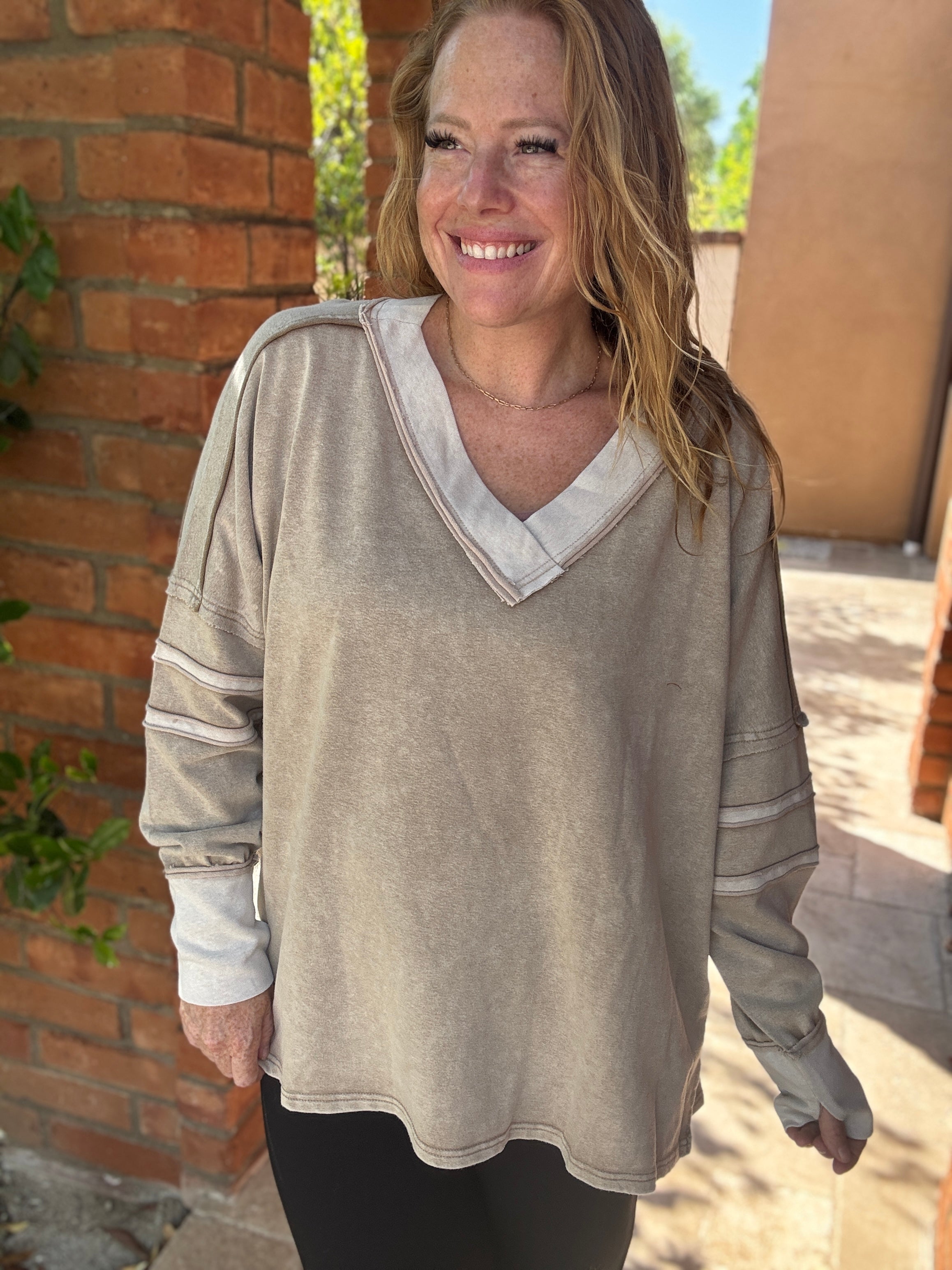 V-neck Long Sleeve by White Birch