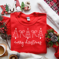 Merry Christmas Trees And Bows Graphic Tee *MARKET DEAL*