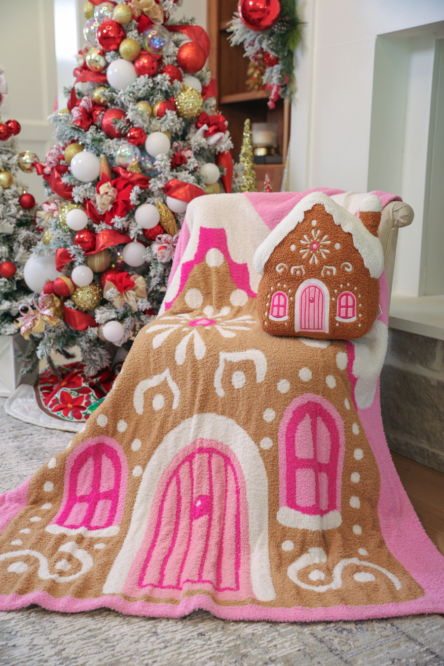Whimsical Gingerbread House Blanket *Custom Cut*