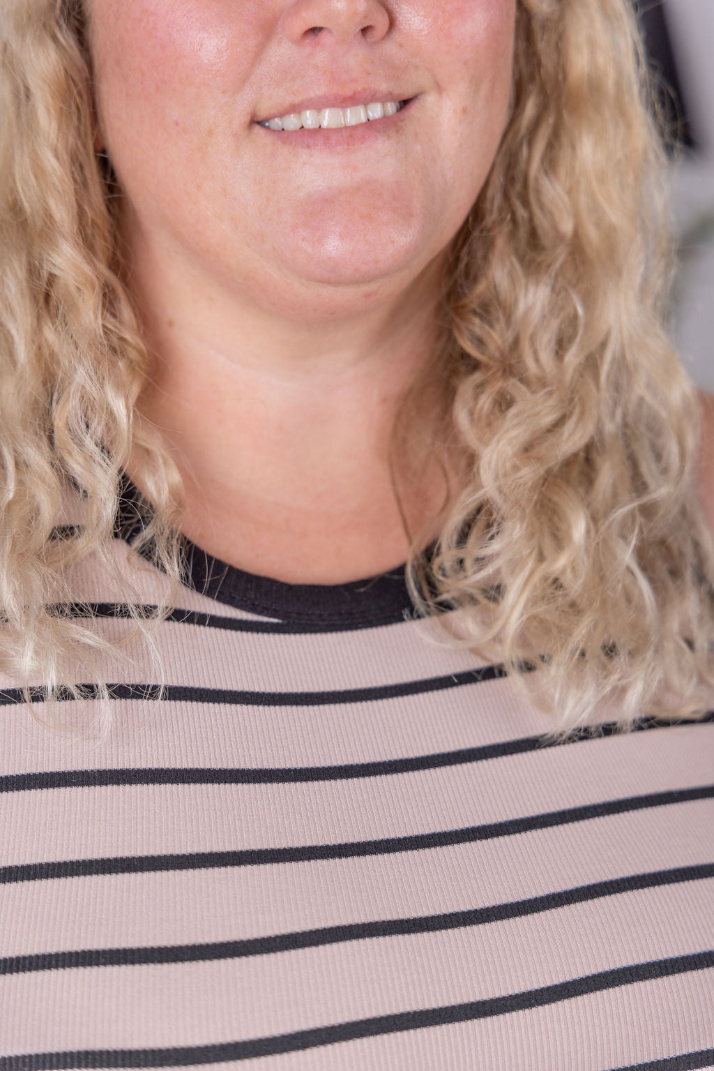 IN STOCK Mariah Ribbed Dress - Mocha Stripes FINAL SALE