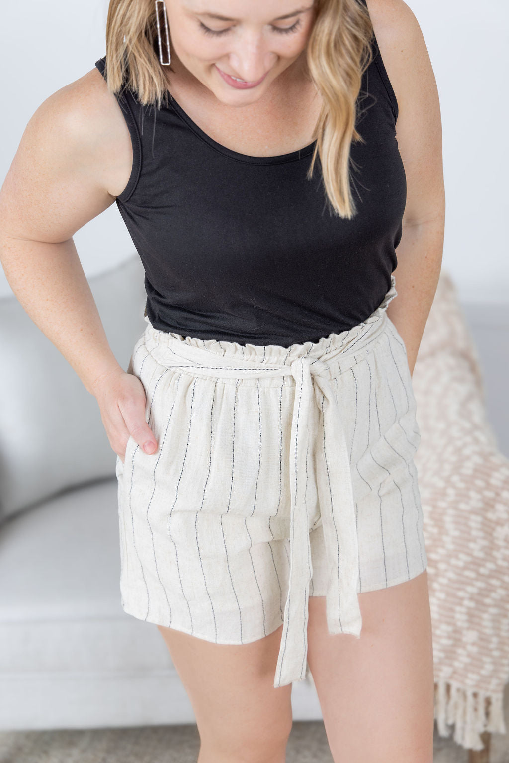 IN STOCK Libby Linen Shorts - Cream FINAL SALE