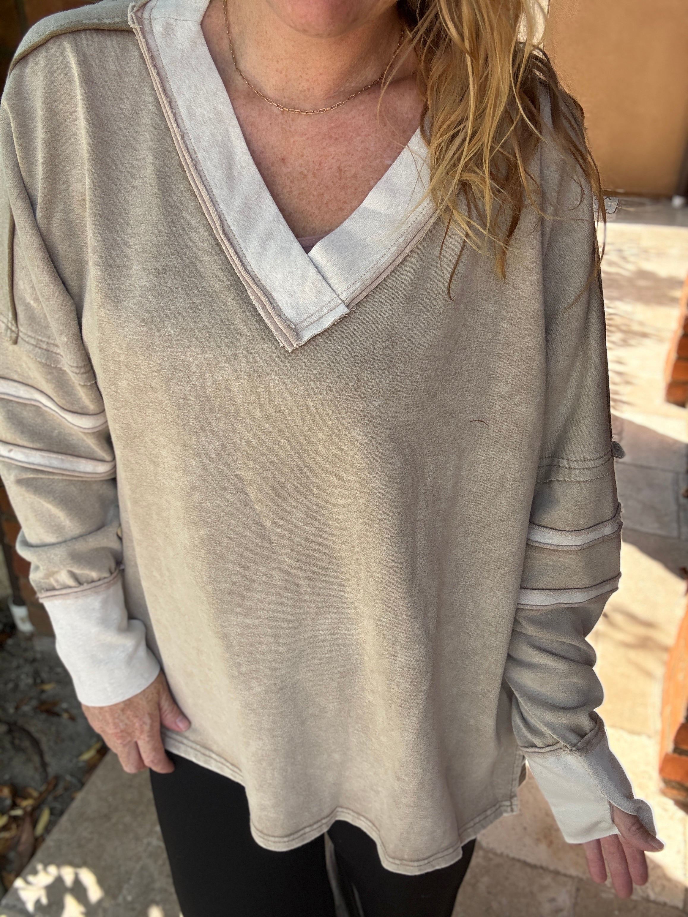 V-neck Long Sleeve by White Birch