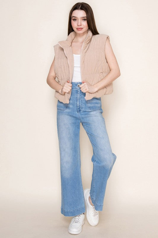 Curduroy Cutie Zip Vest