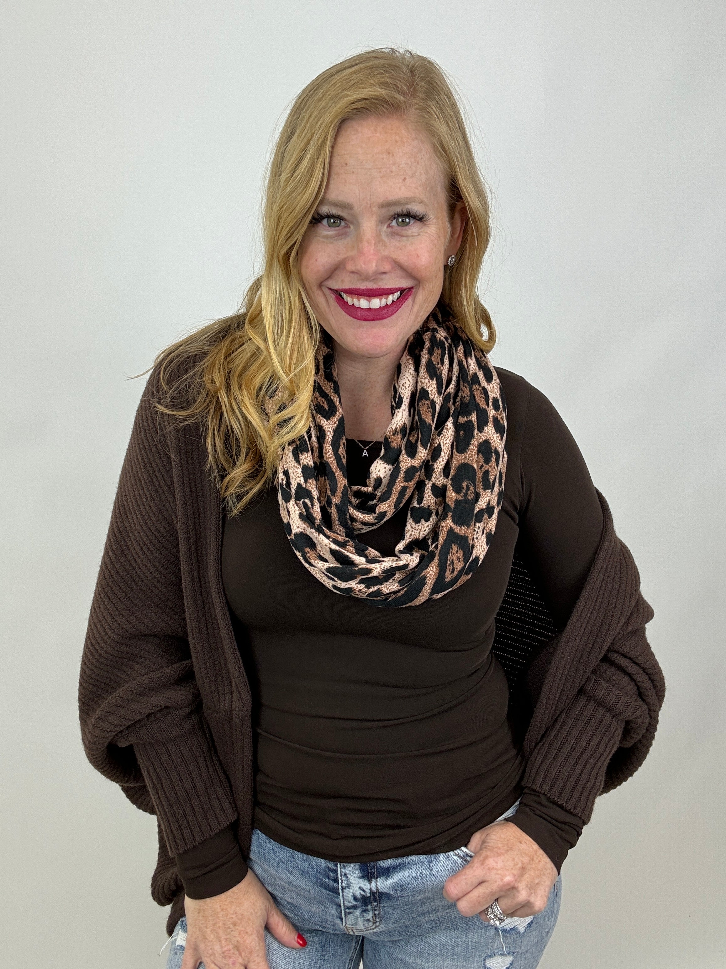 Au Naturel Leopard Infinity Scarf