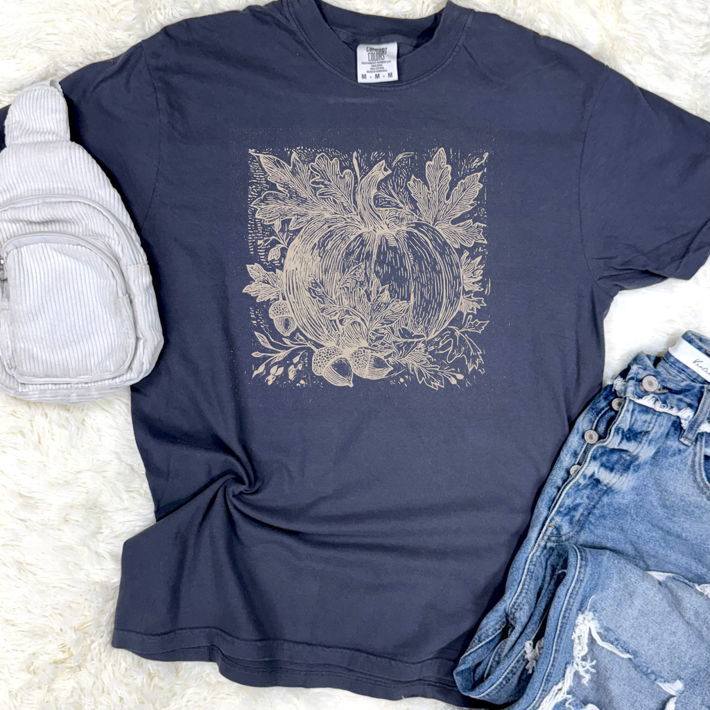 Acorn Pumpkin Graphic Tee & Sweatshirt