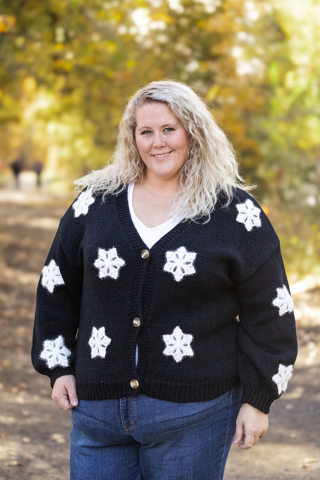 IN STOCK Snowflake Cardigan - Black FINAL SALE