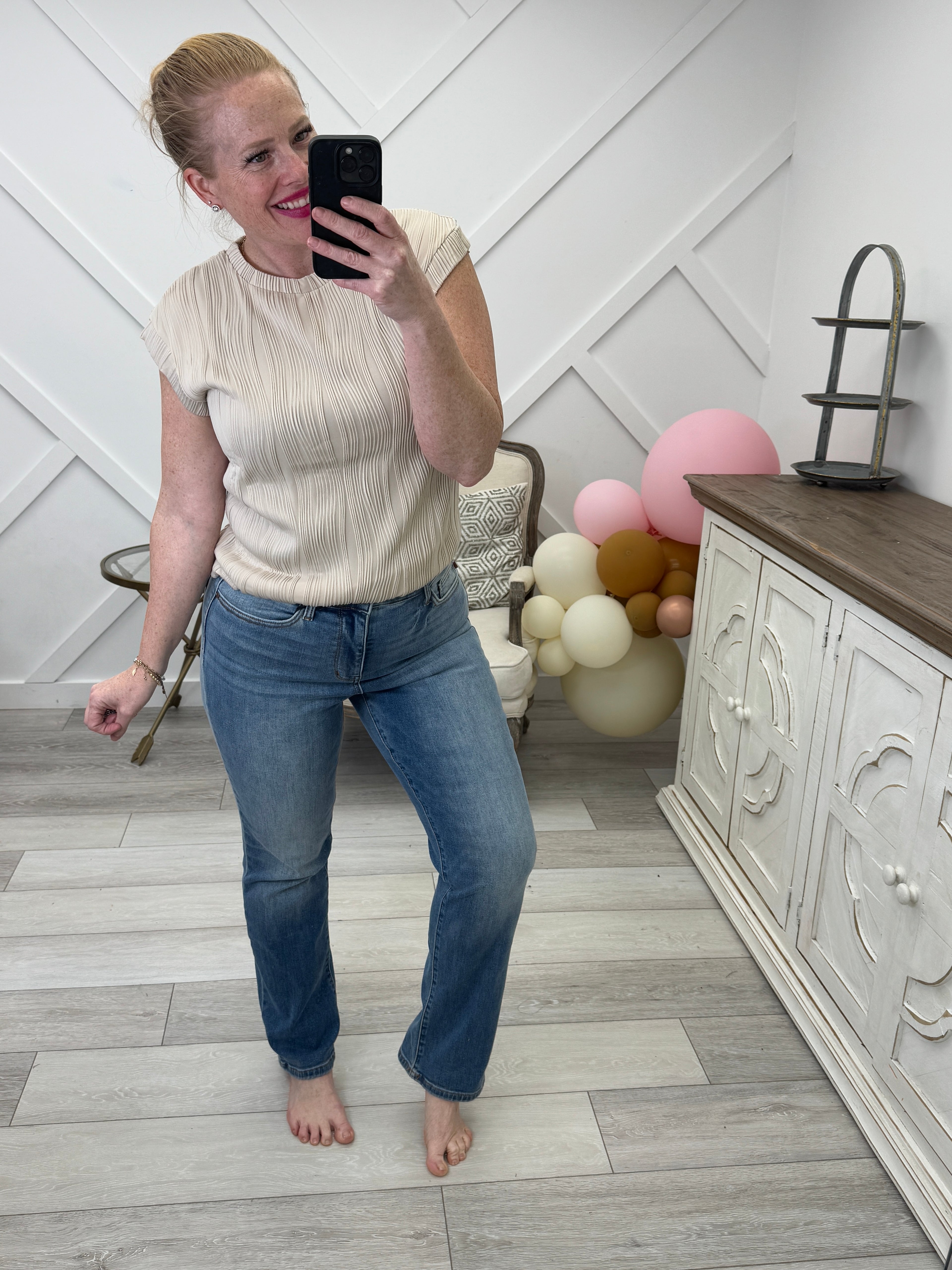 Springtime Judy Blue Vintage Wash Straight Jeans