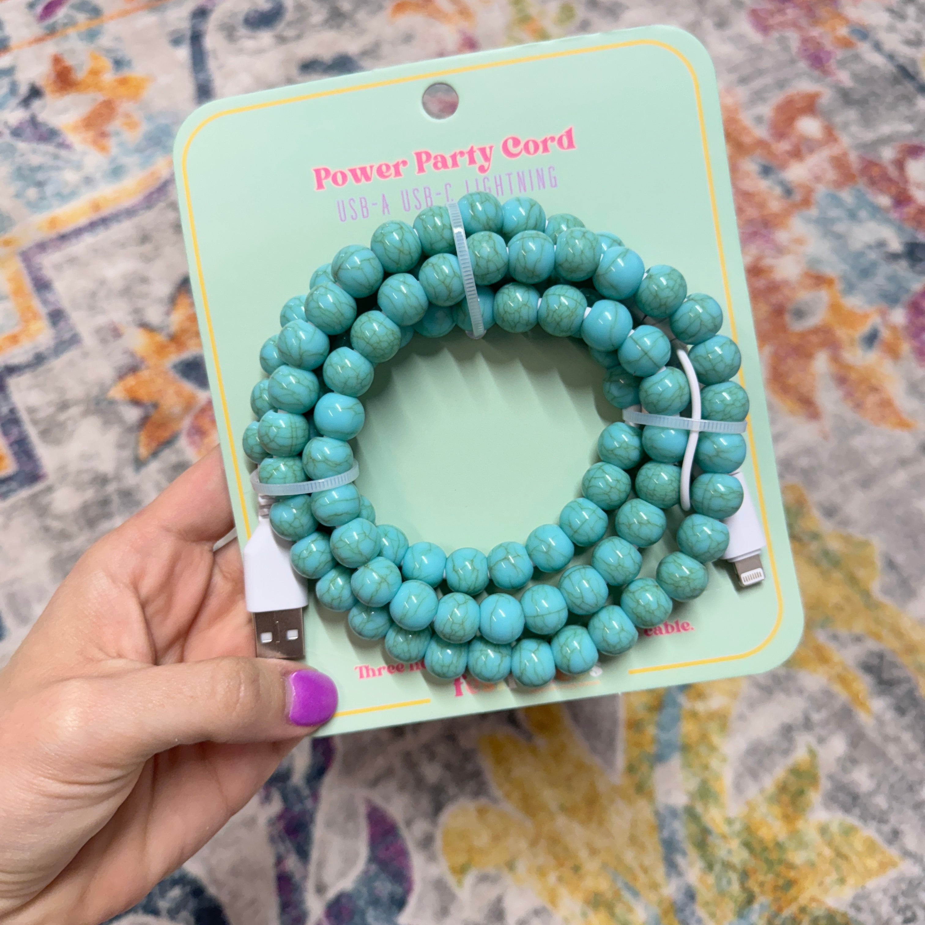 Beaded Phone Chargers USB/USB-C/Lightning