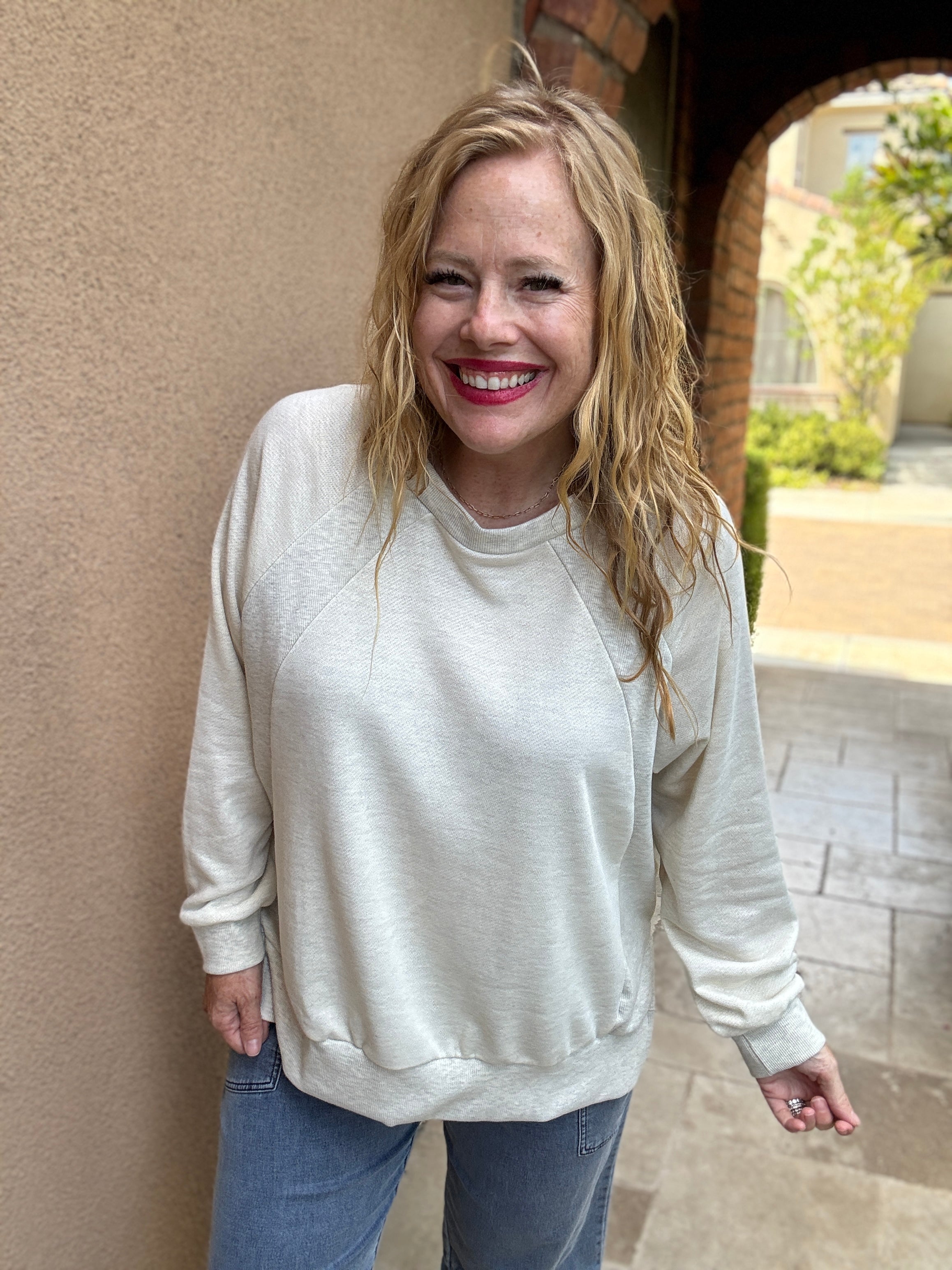 Long Sleeve French Terry Top by Sew In Love