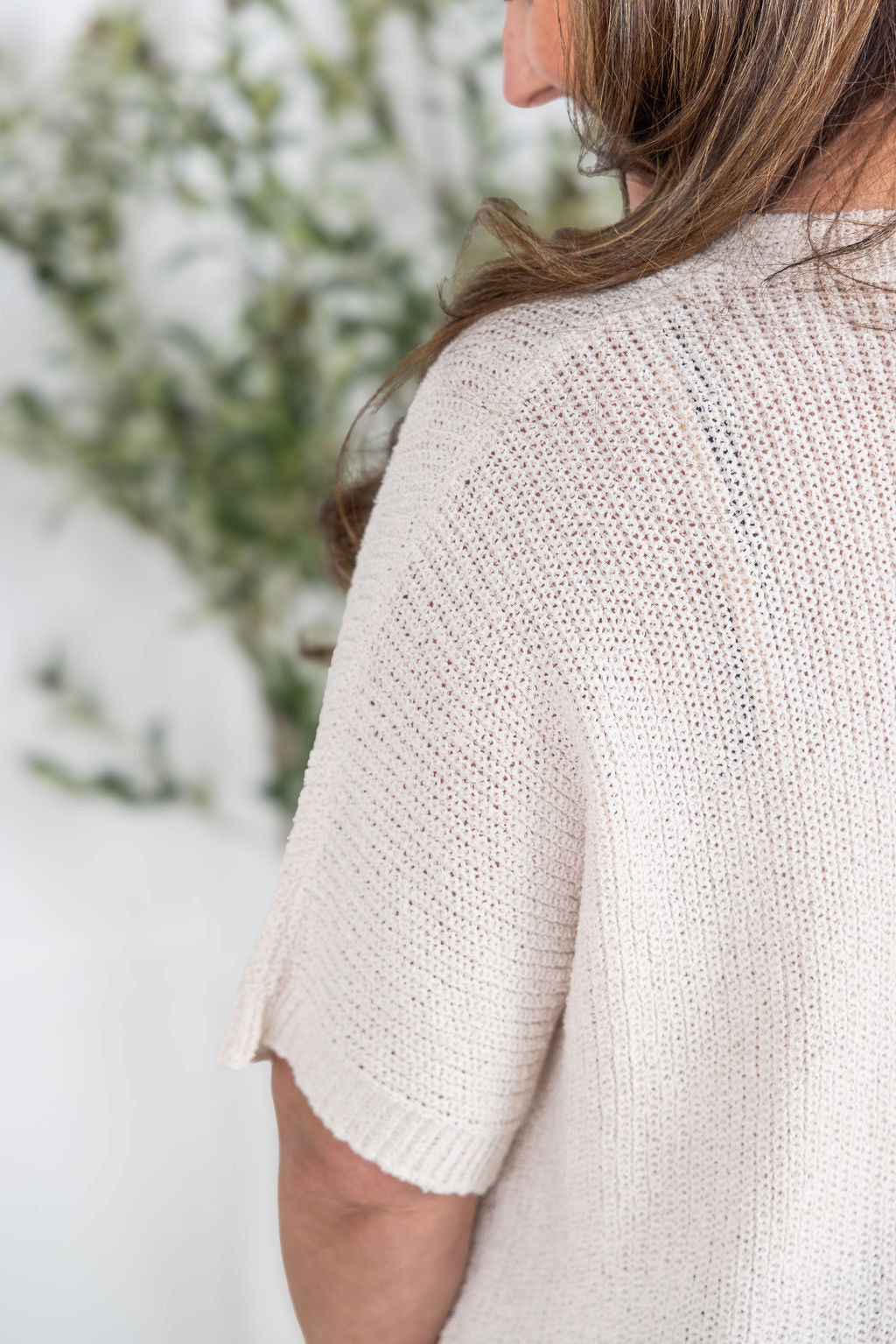 IN STOCK Hallie Open Knit Top - Ivory