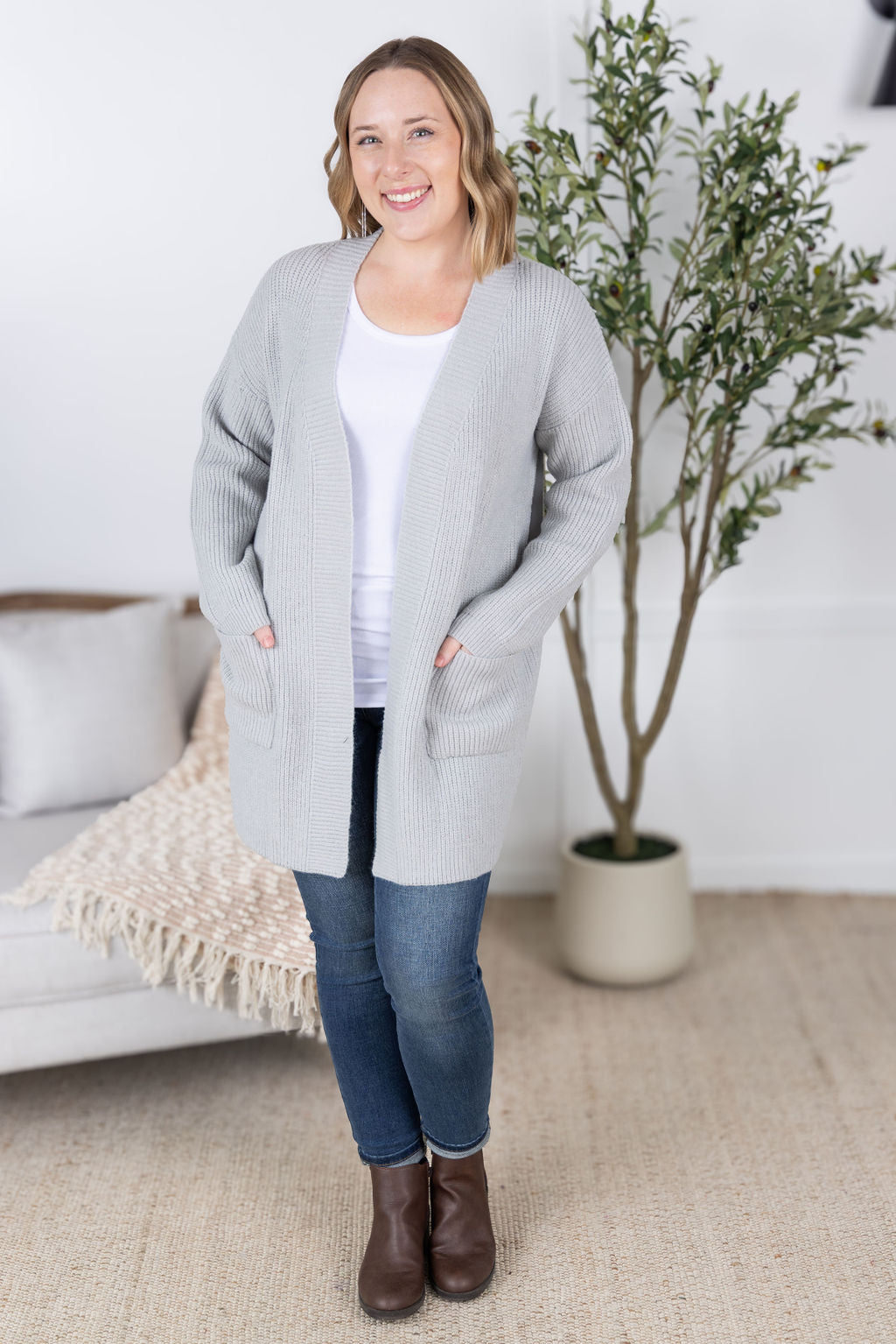 IN STOCK Layla Sweater Cardigan - Grey FINAL SALE