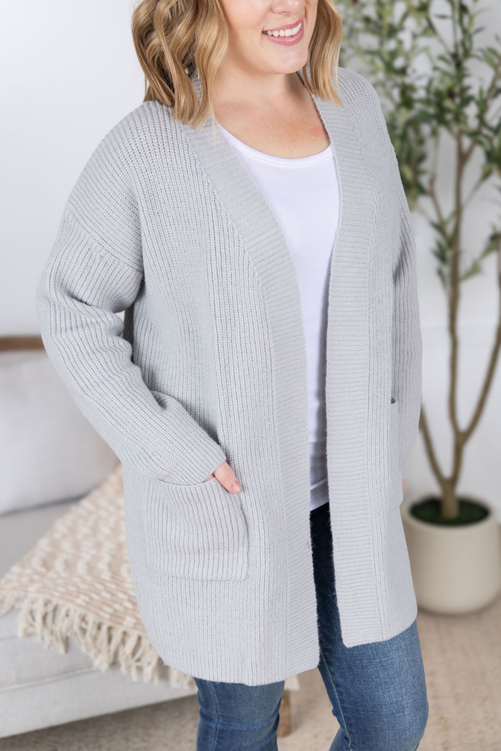 IN STOCK Layla Sweater Cardigan - Grey