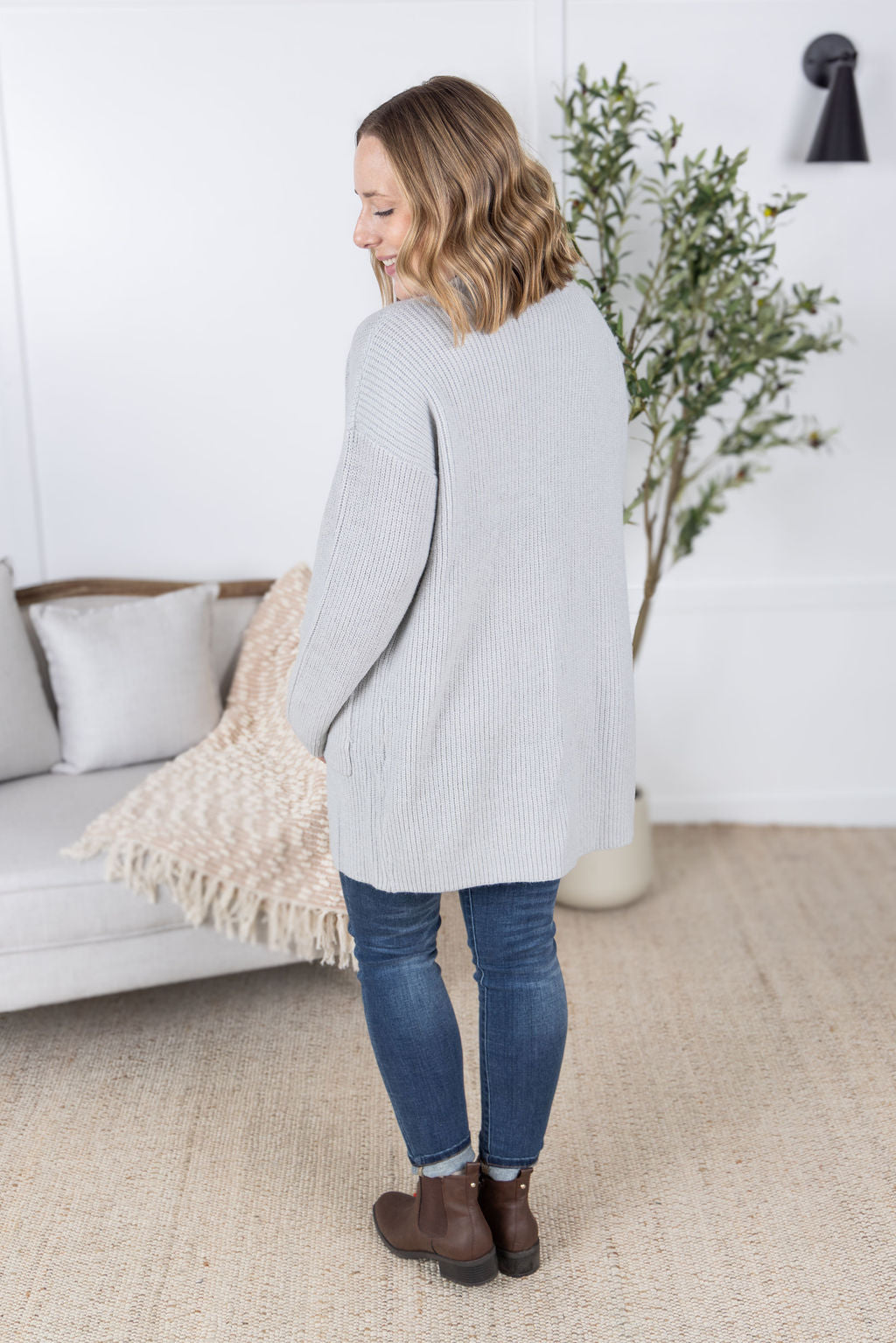 IN STOCK Layla Sweater Cardigan - Grey FINAL SALE