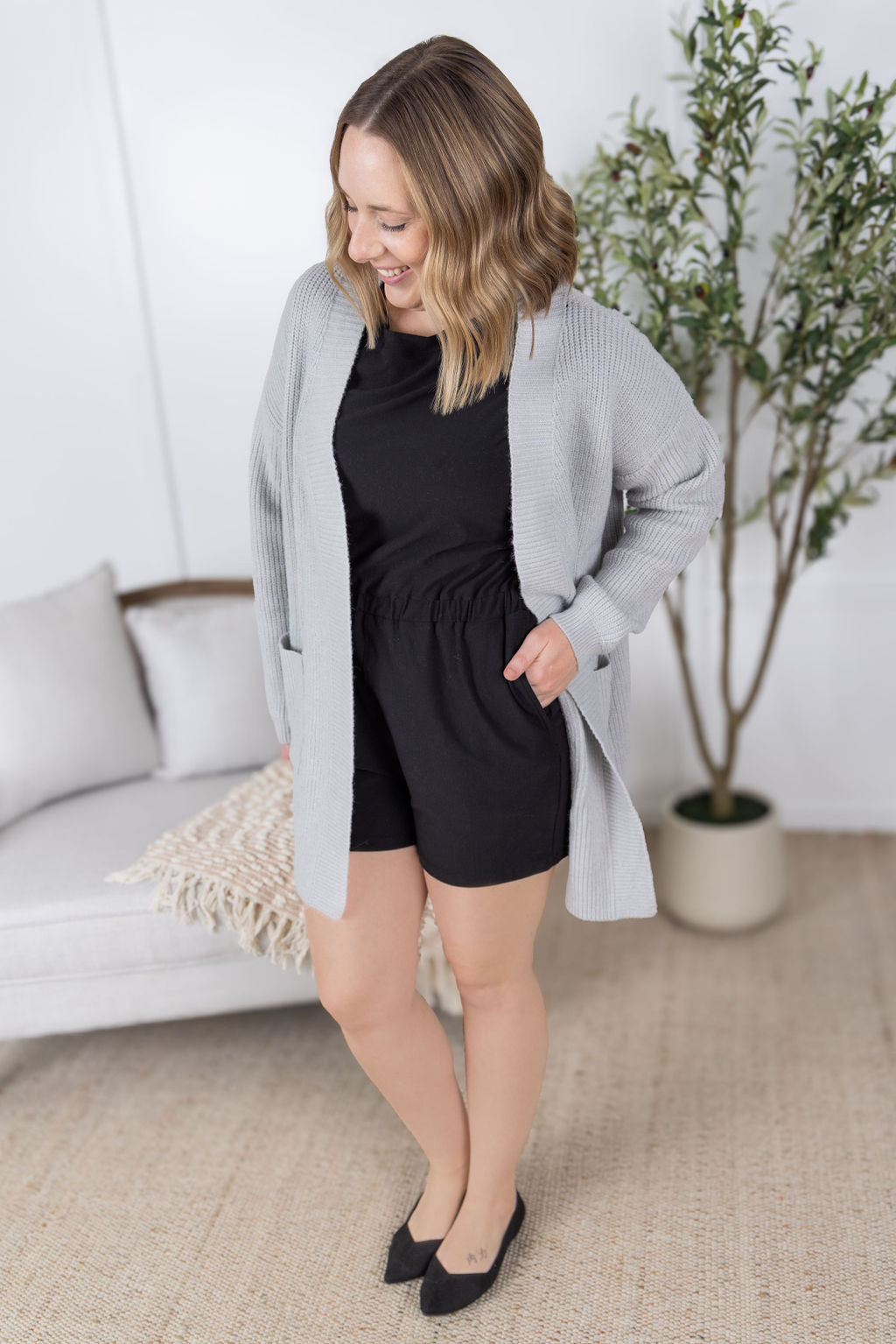 IN STOCK Layla Sweater Cardigan - Grey FINAL SALE