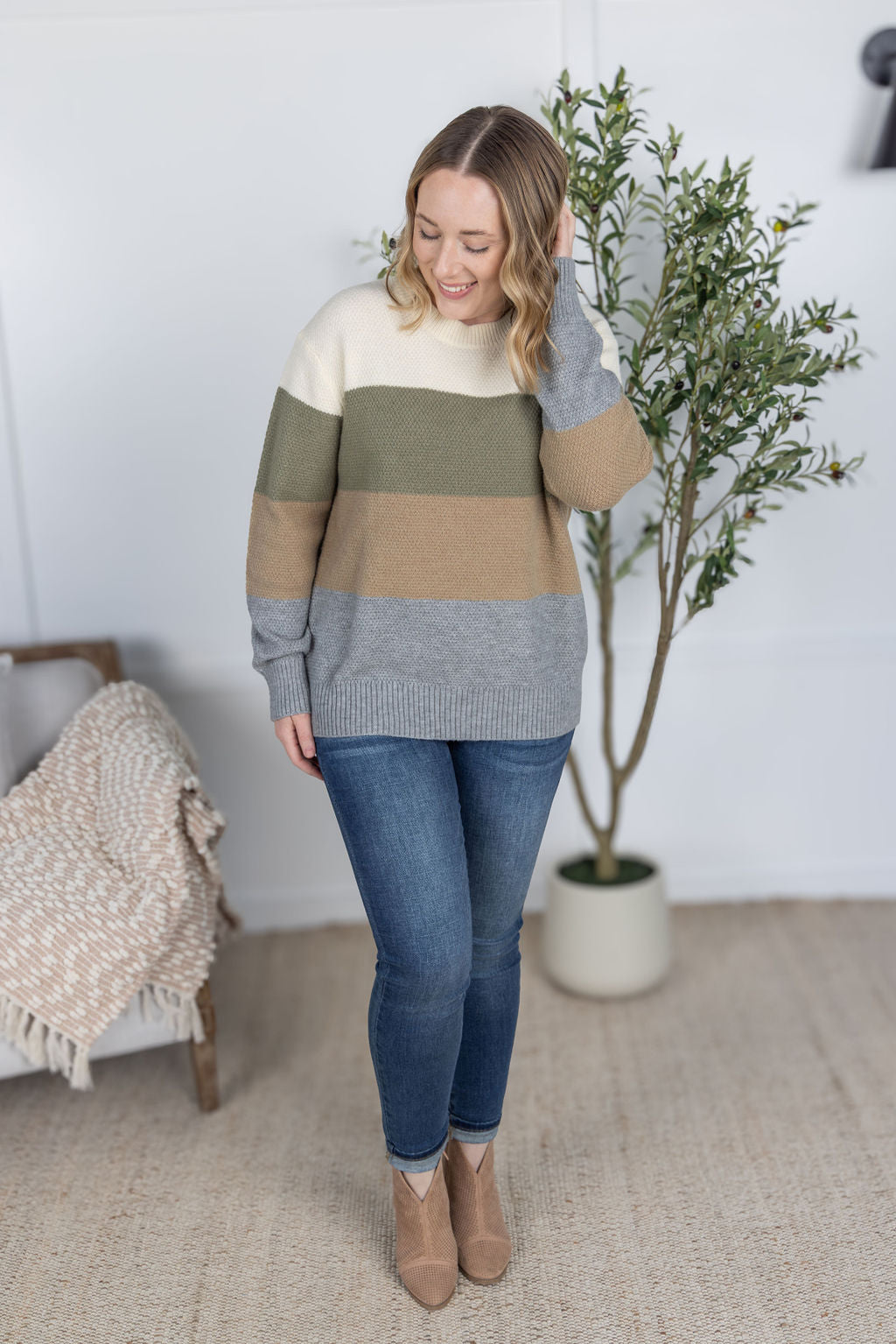IN STOCK Colorblock Sweater - Neutral Mix