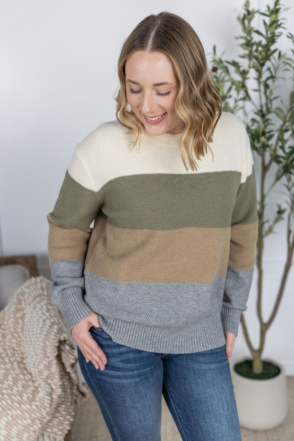IN STOCK Colorblock Sweater - Neutral Mix