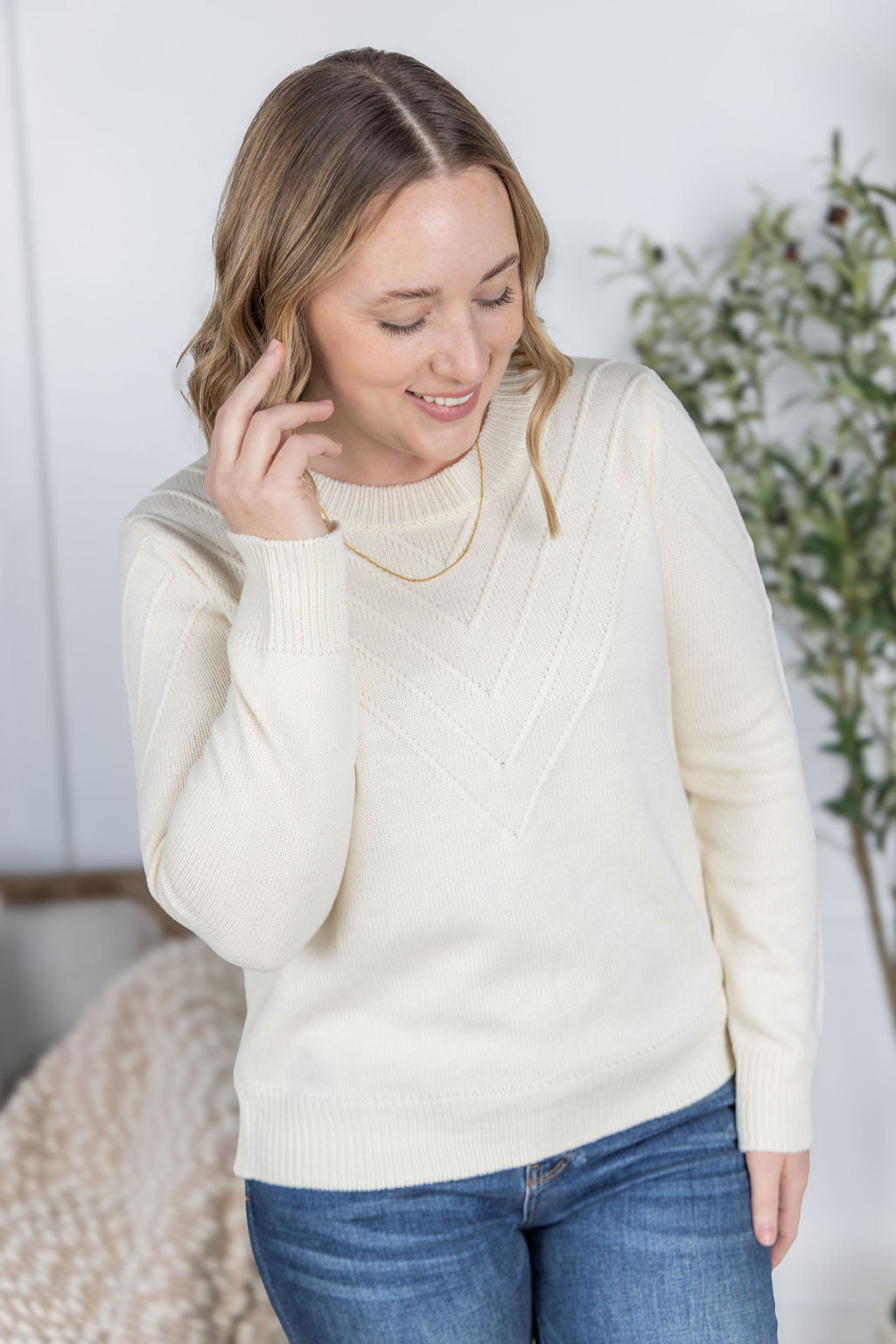 IN STOCK Evelyn Sweater - Ivory FINAL SALE