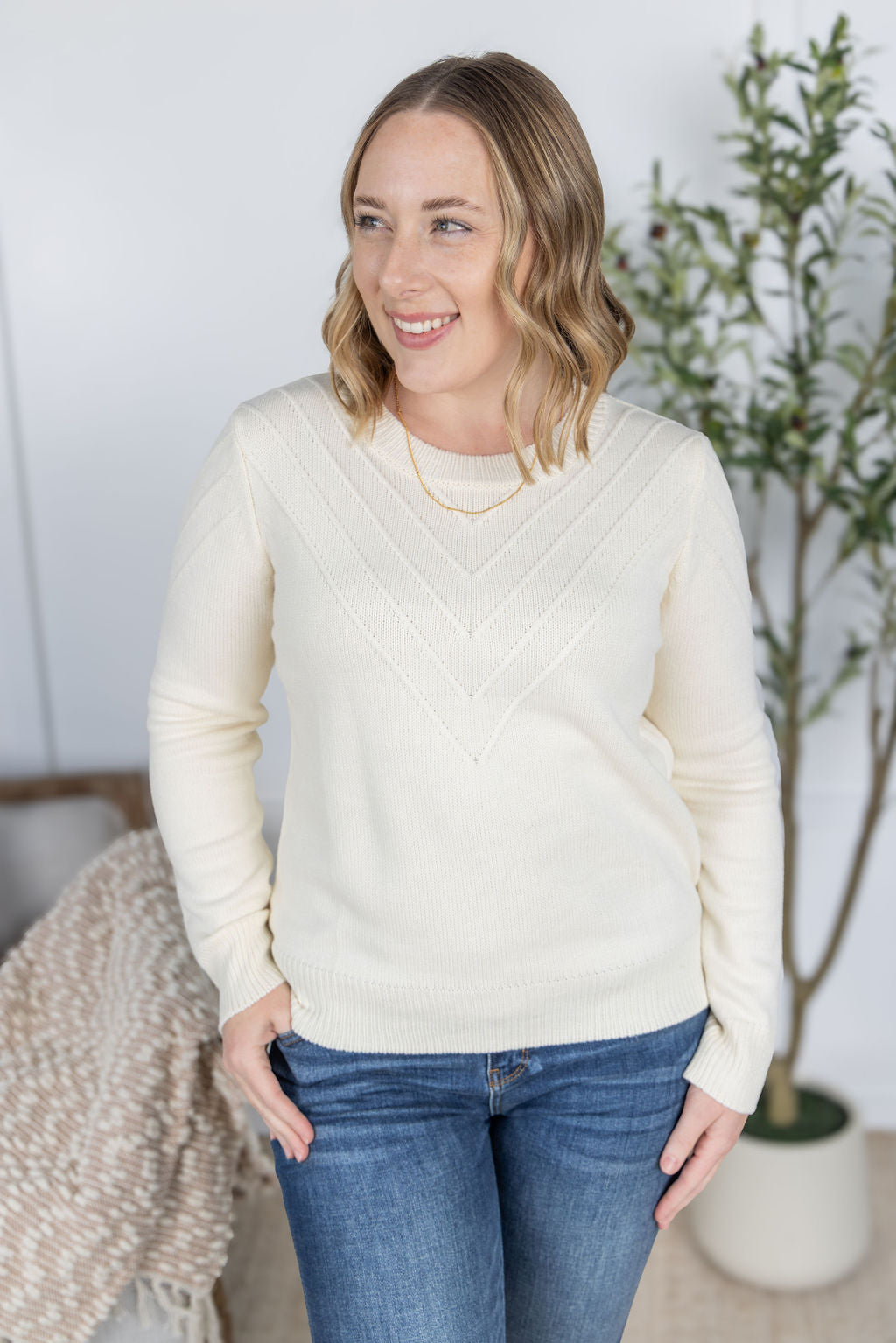 IN STOCK Evelyn Sweater - Ivory FINAL SALE