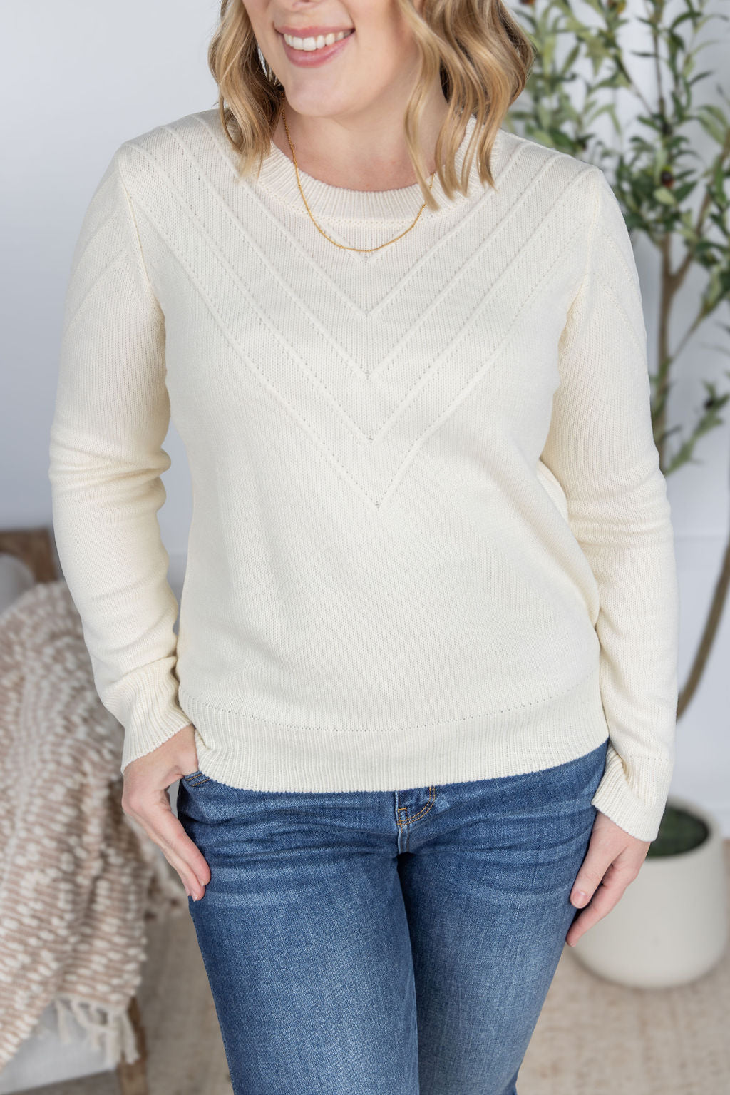 IN STOCK Evelyn Sweater - Ivory FINAL SALE