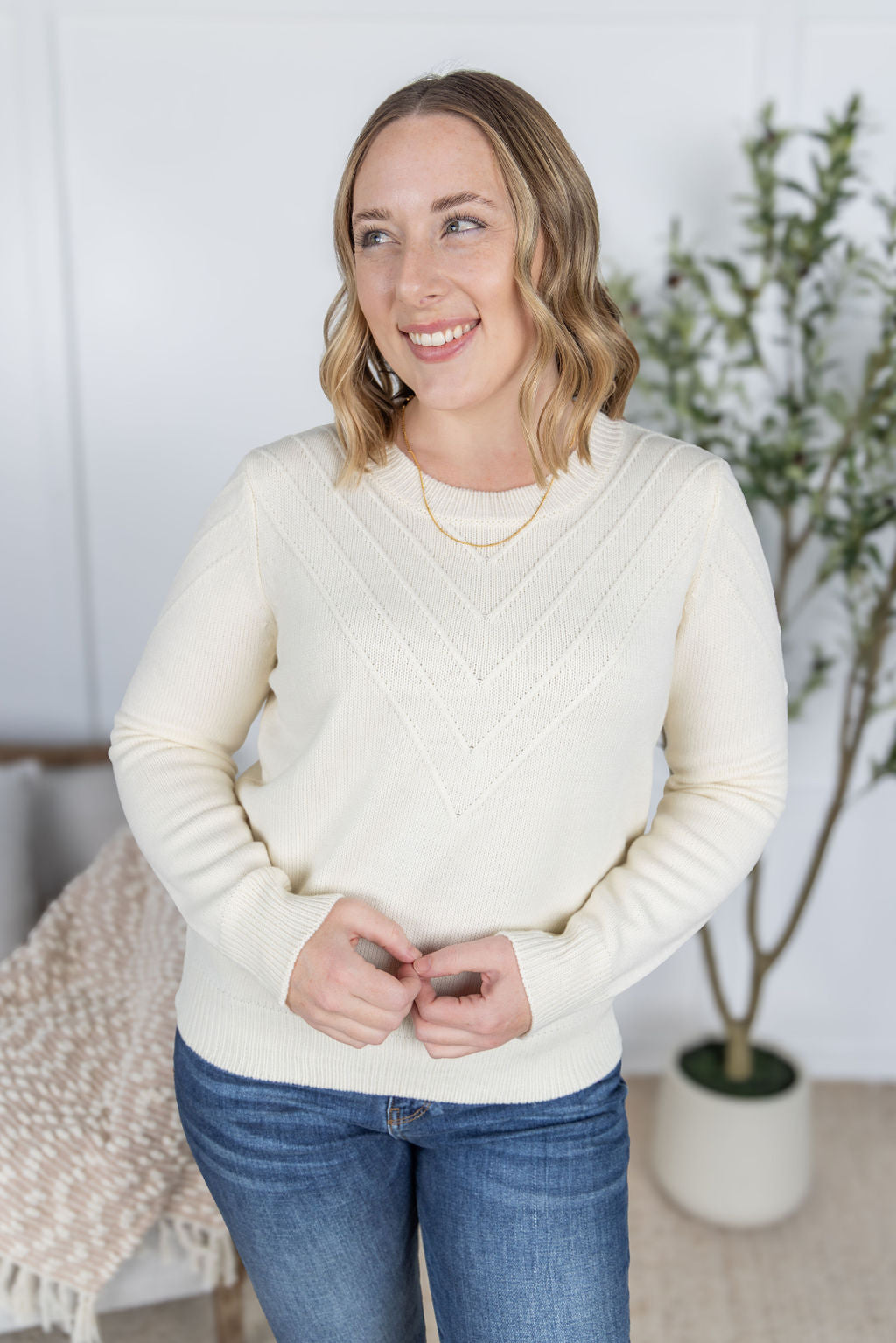 IN STOCK Evelyn Sweater - Ivory FINAL SALE