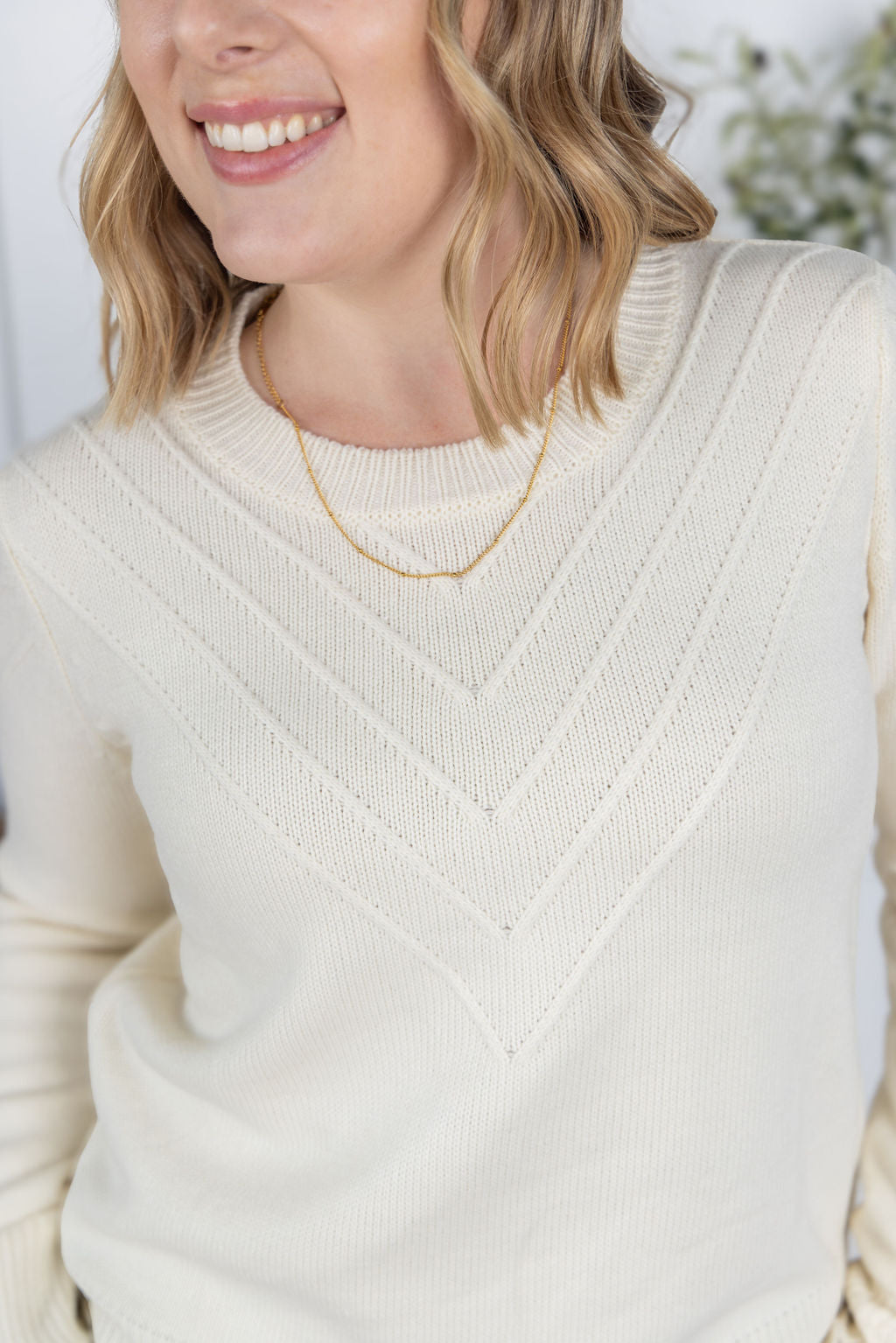IN STOCK Evelyn Sweater - Ivory FINAL SALE