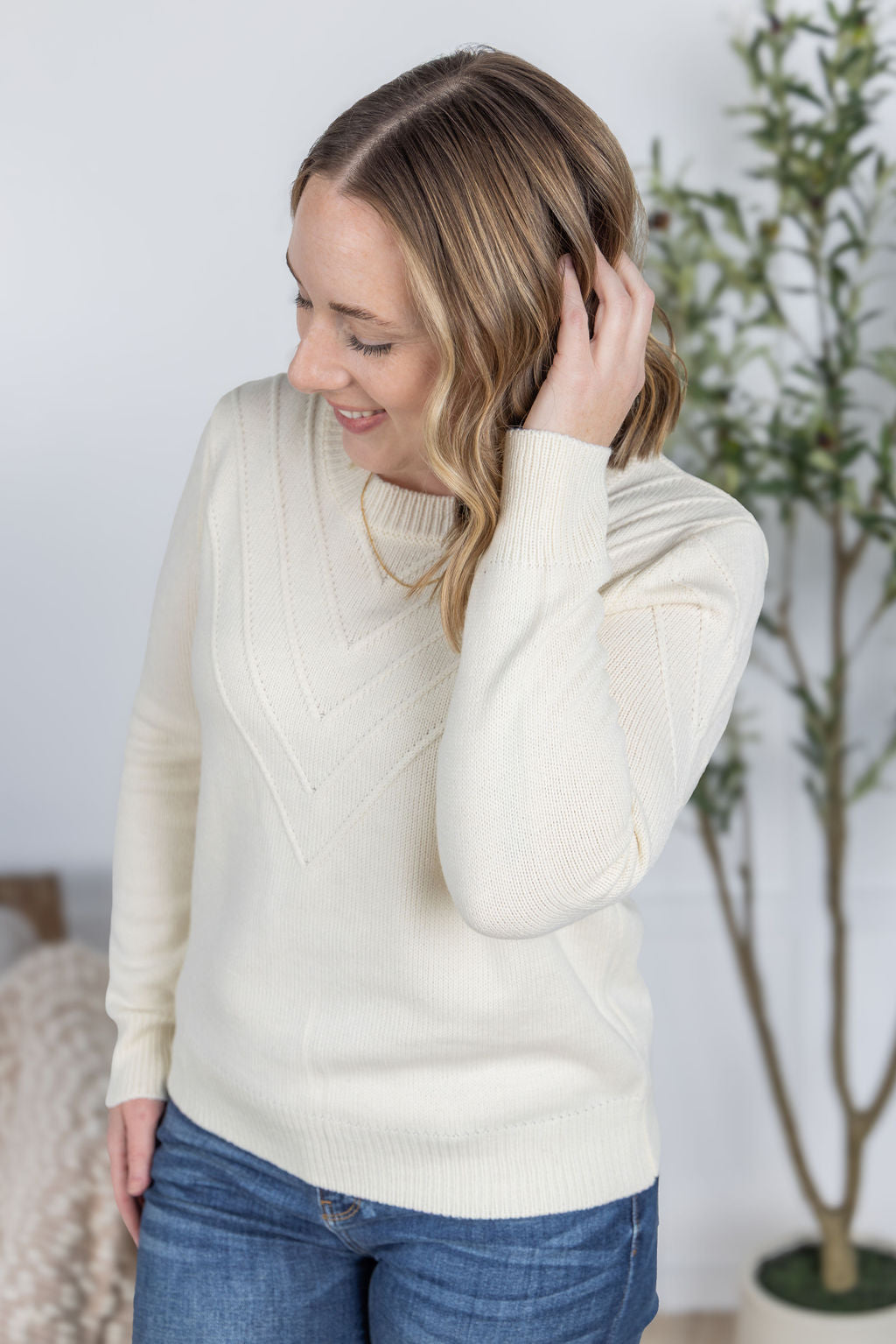 IN STOCK Evelyn Sweater - Ivory FINAL SALE