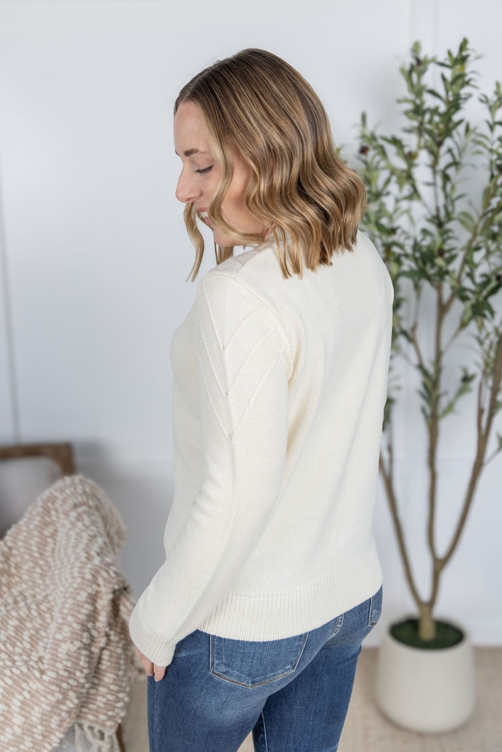IN STOCK Evelyn Sweater - Ivory FINAL SALE