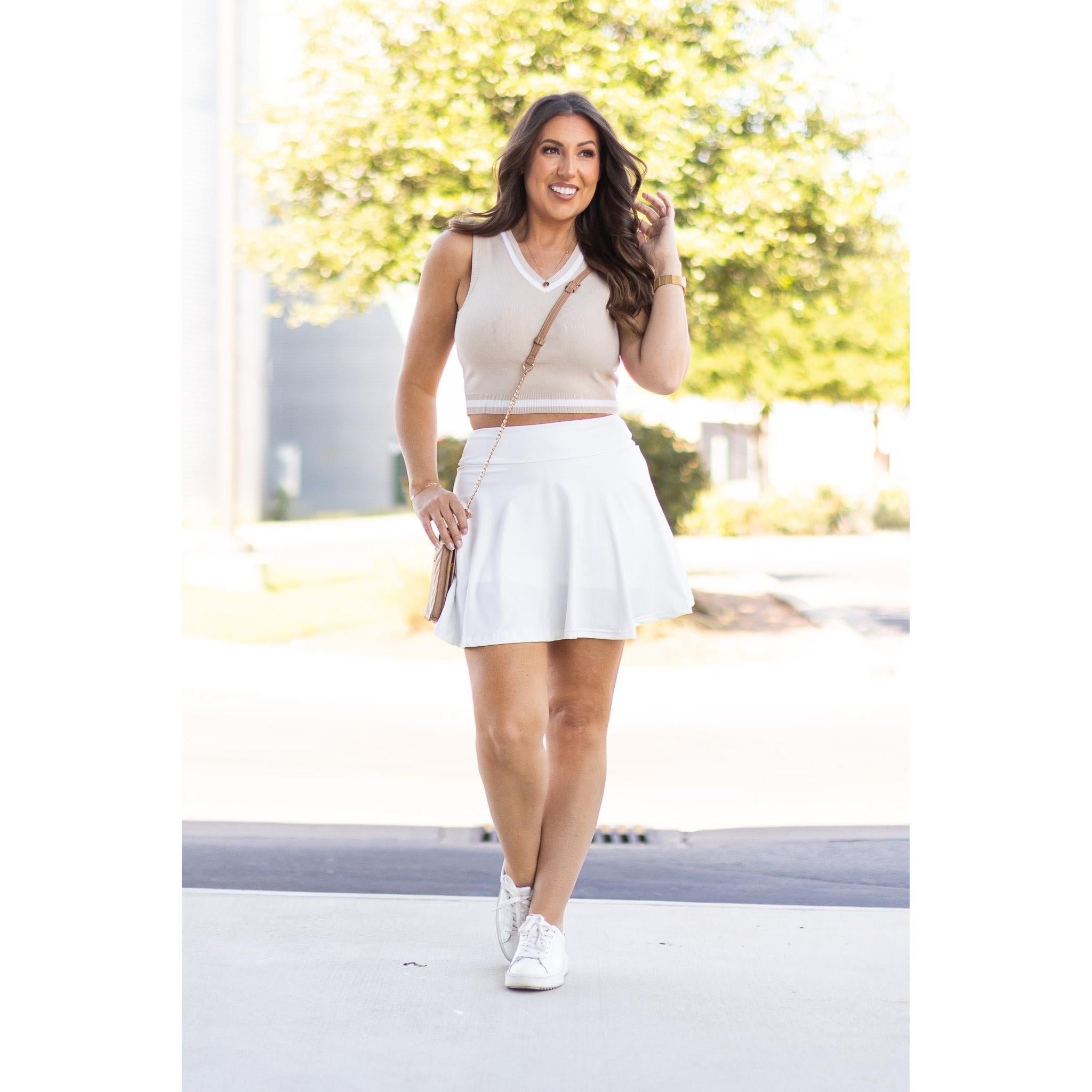 The Wendy - White Skort