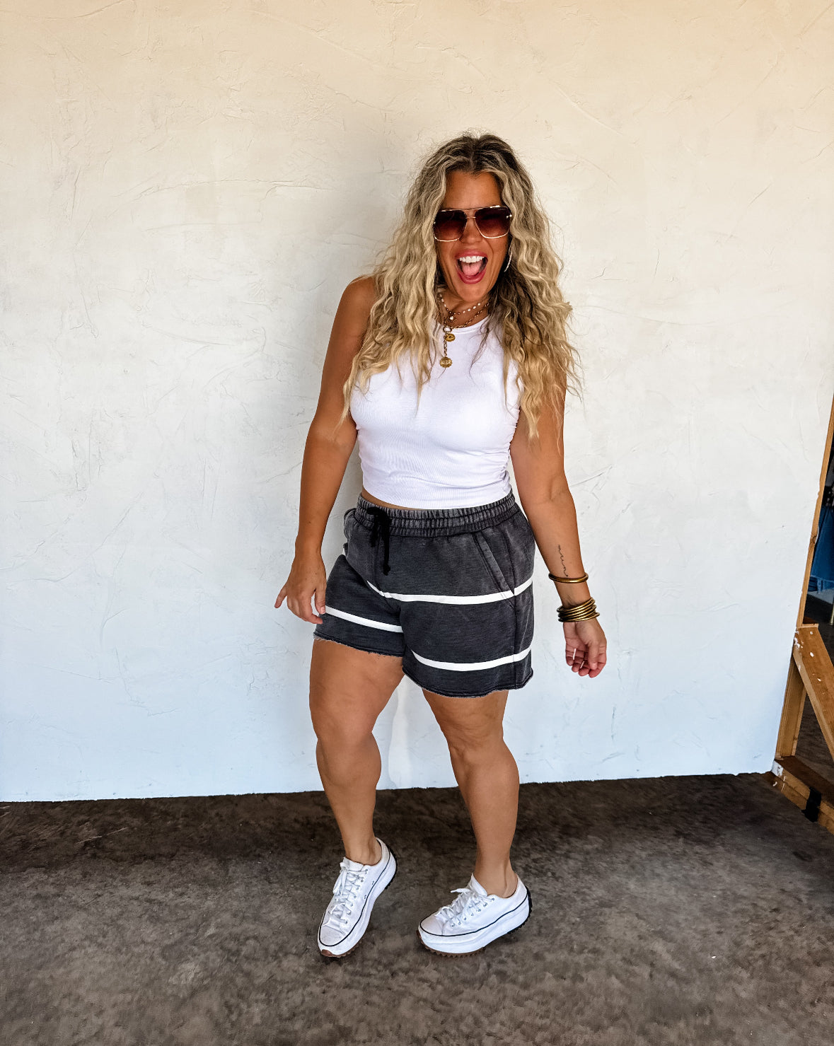 McKinley Stripe Lounge Short by Blakely