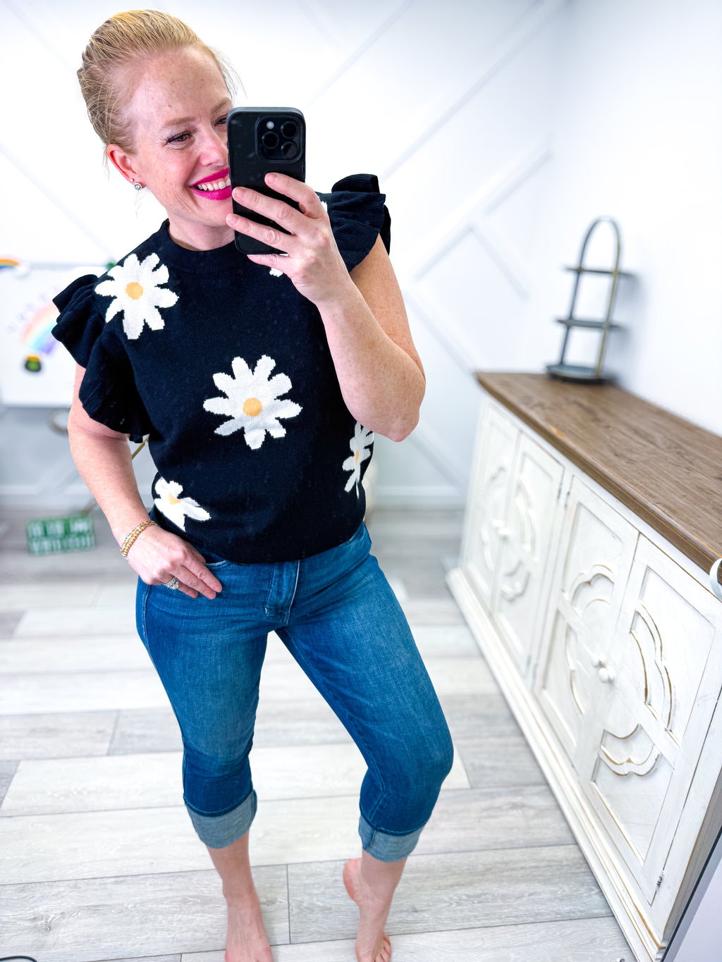 Sunbeam Judy Blue Full Size Skinny Cuff Capris Jeans